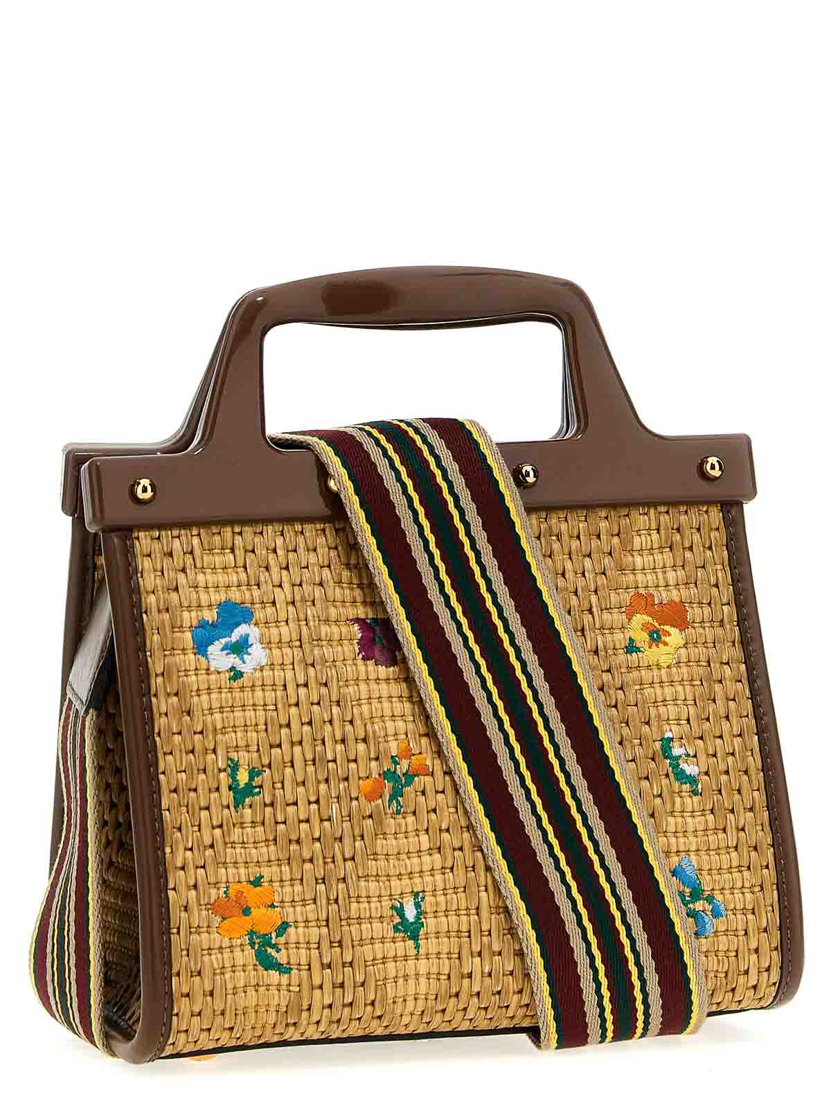 Shop Etro Small Shopping Bag In Beige