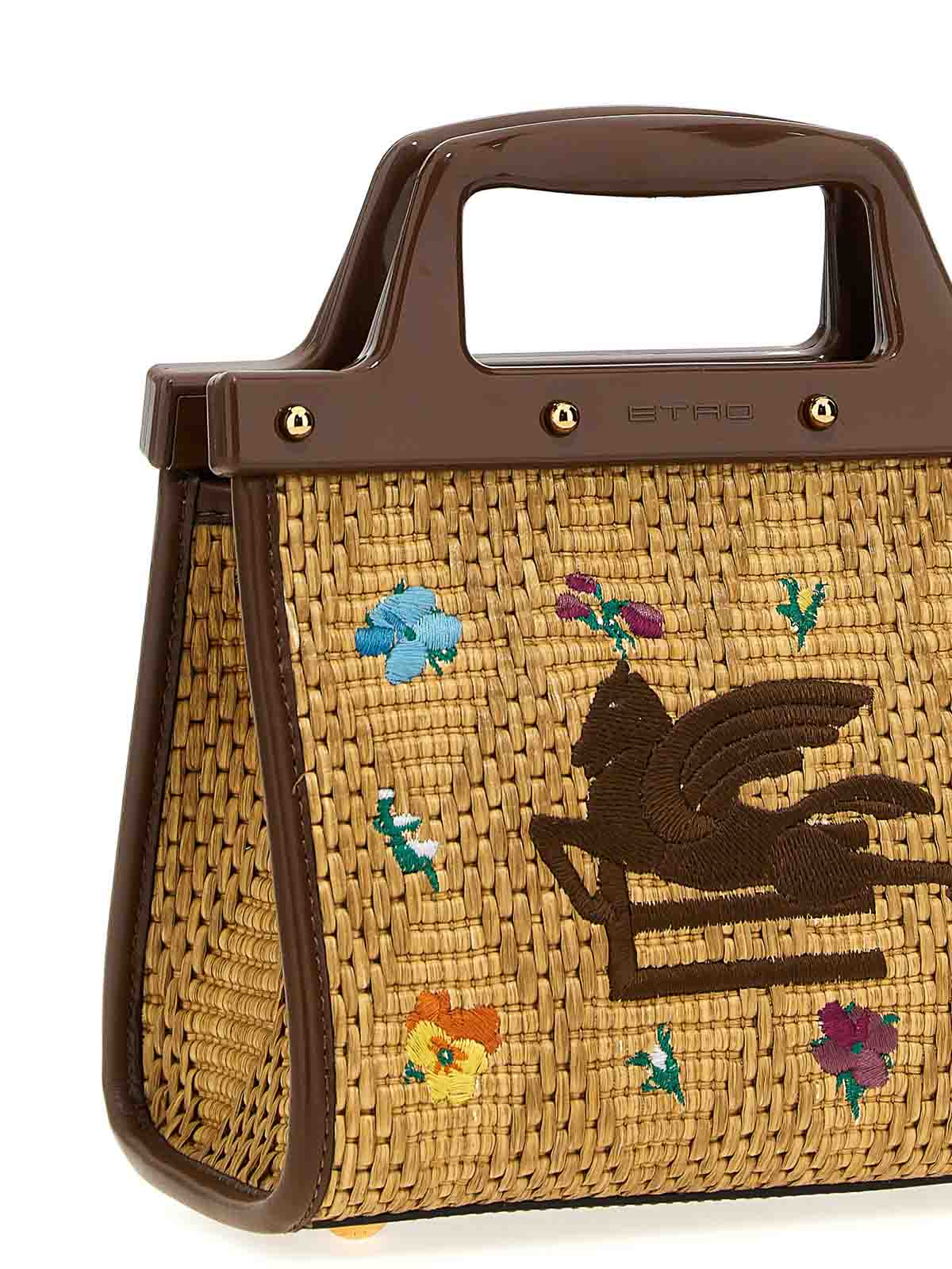 Shop Etro Small Shopping Bag In Beige