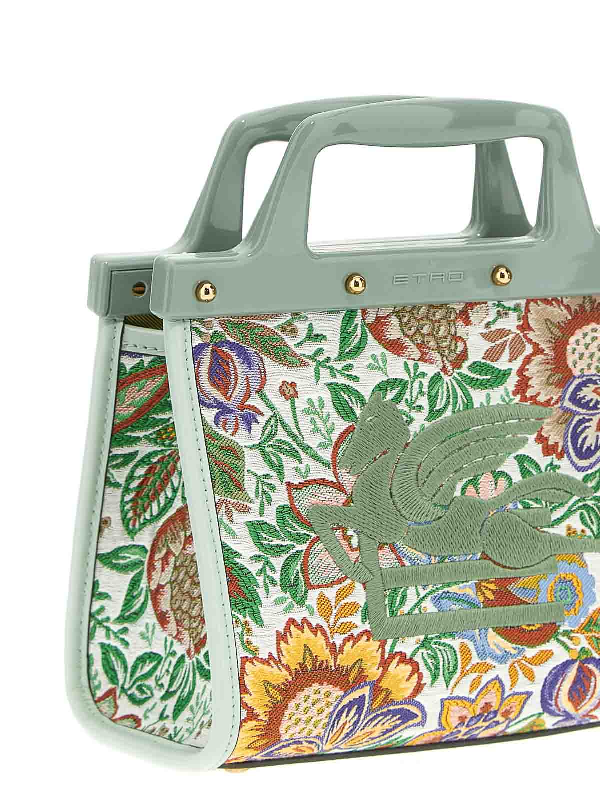 Shop Etro Small Shopping Bag In Multicolour