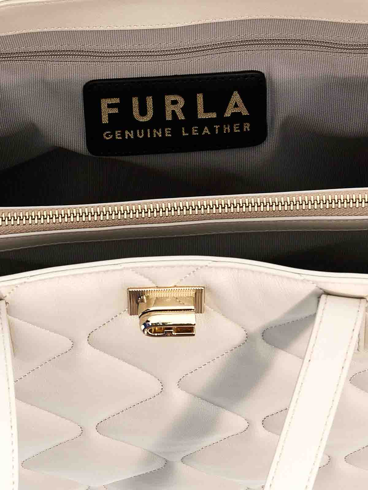 Shop Furla 1927 L Shopping Bag In White