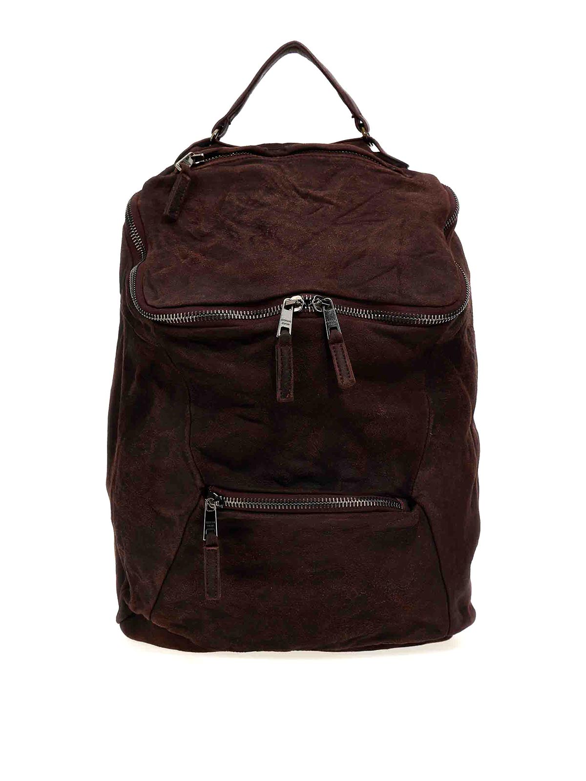 Giorgio Brato Leather Backpack In Dark Red