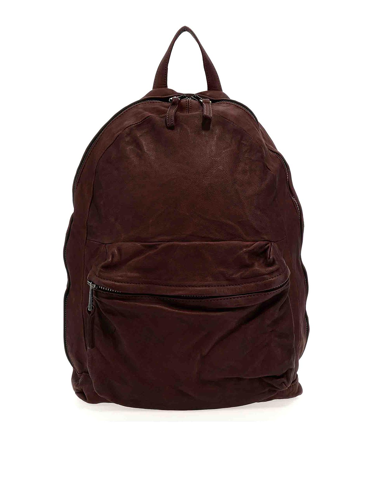 Shop Giorgio Brato Leather Backpack In Dark Red