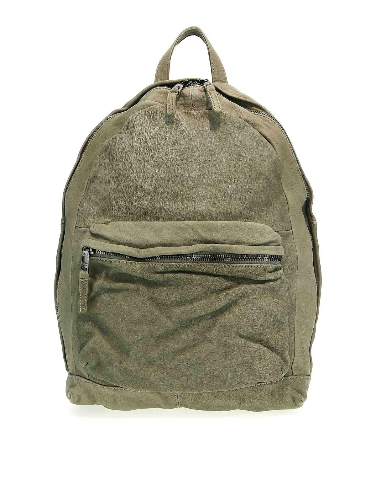 Giorgio Brato Leather Backpack In Green