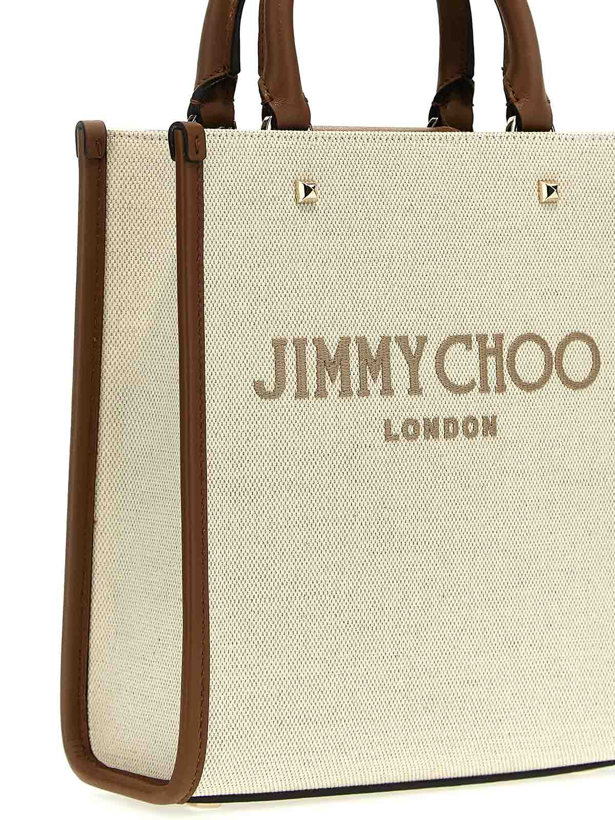 Shop Jimmy Choo Avenue S Shopping Bag In Beige