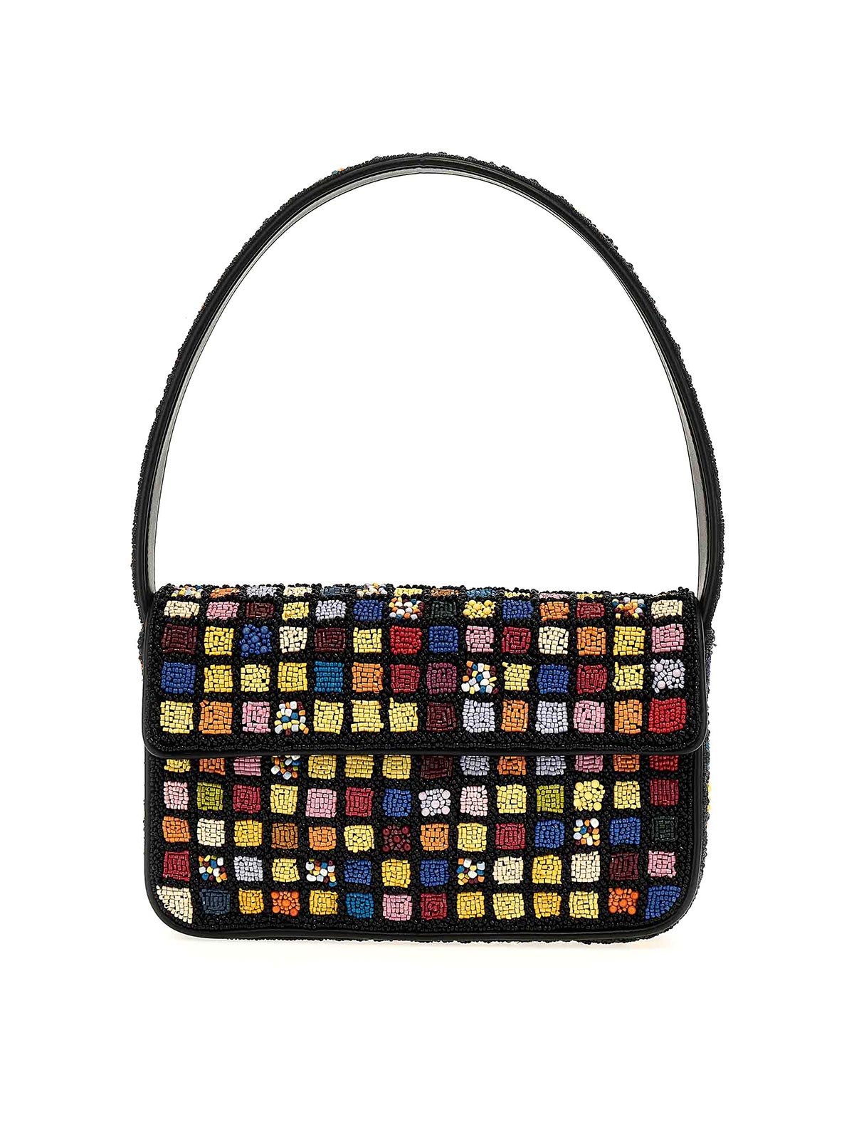 Staud Tommy Beaded Shoulder Bag In Multicolour