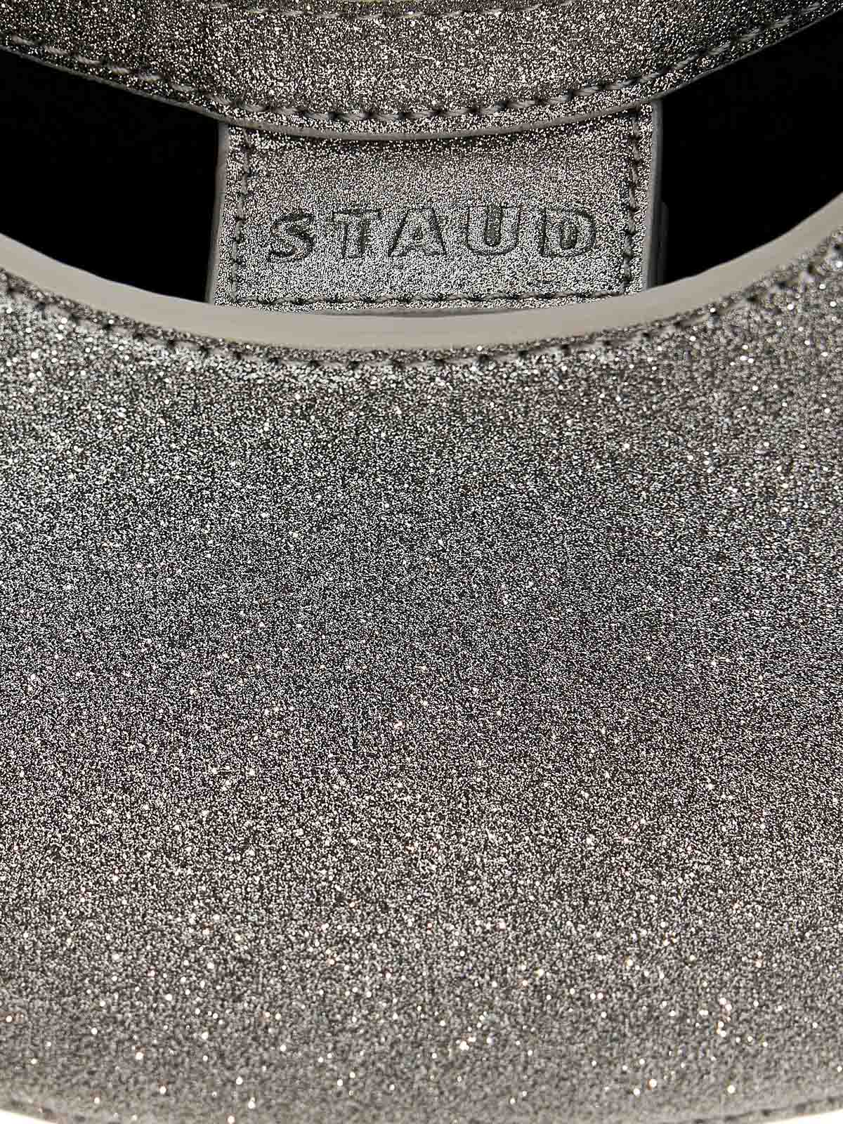 Shop Staud Goodnight Moon Handbag In Silver