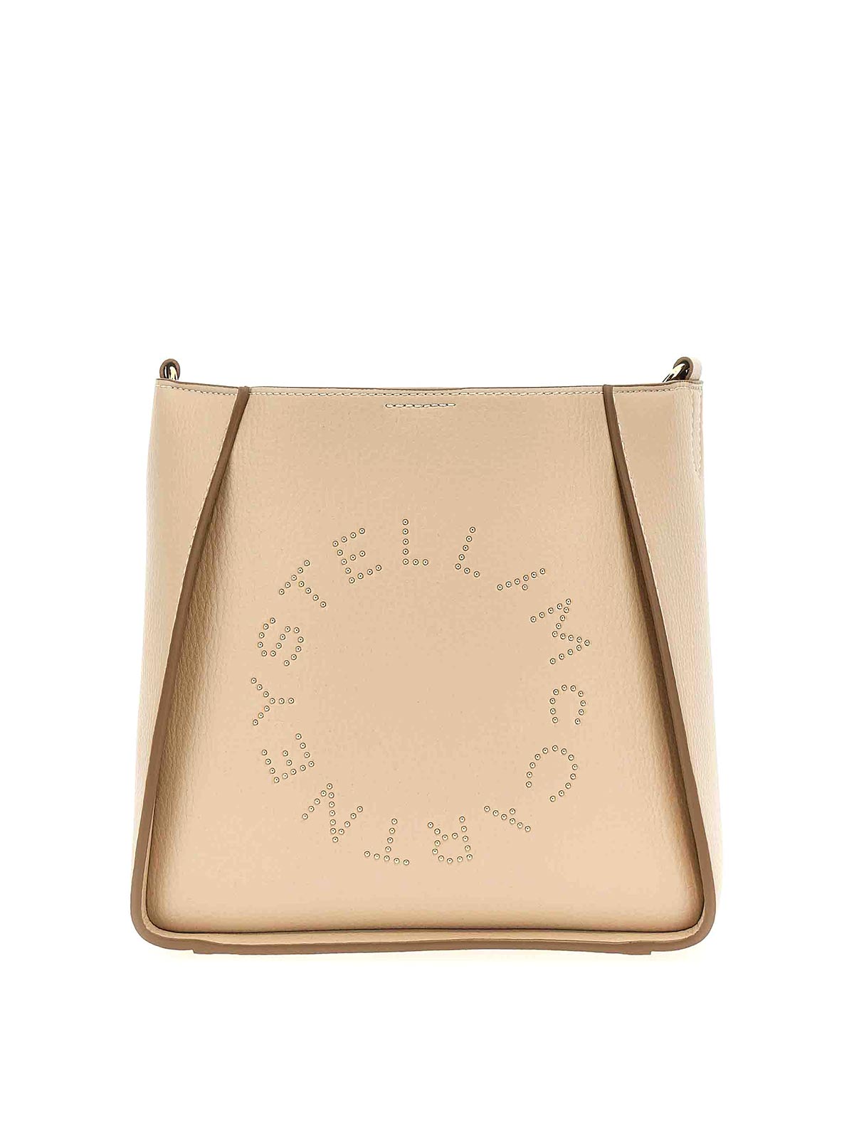 Stella Mccartney Logo Shoulder Bag In Beige