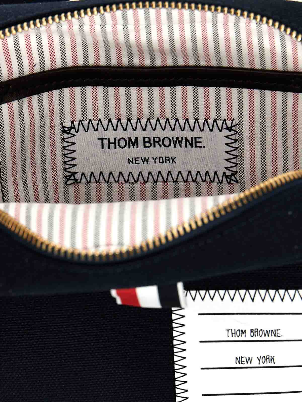 Shop Thom Browne Snap Pocket Crossbody Bag In Blue