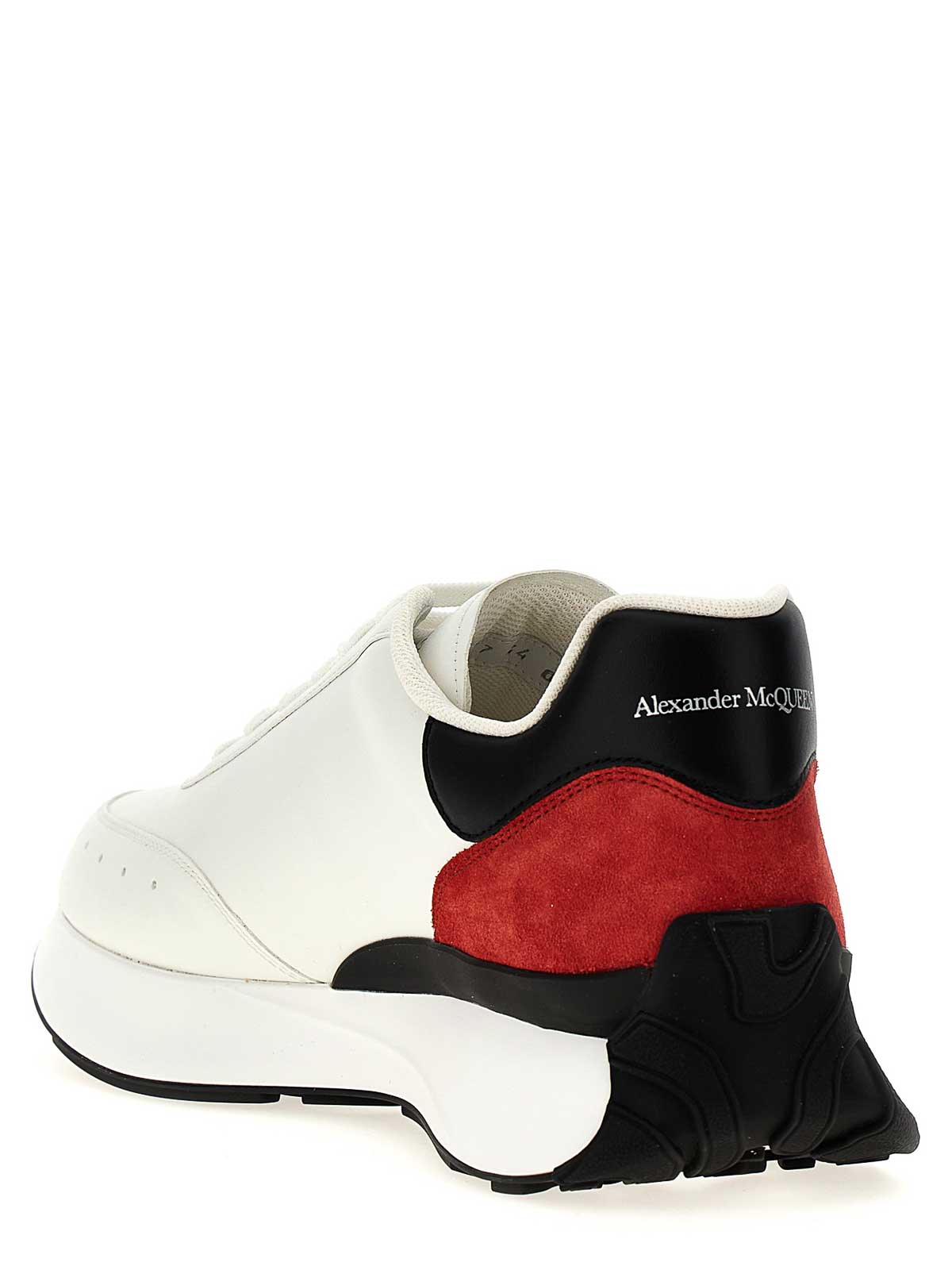 Shop Alexander Mcqueen Logo Leather Sneakers In Multicolour
