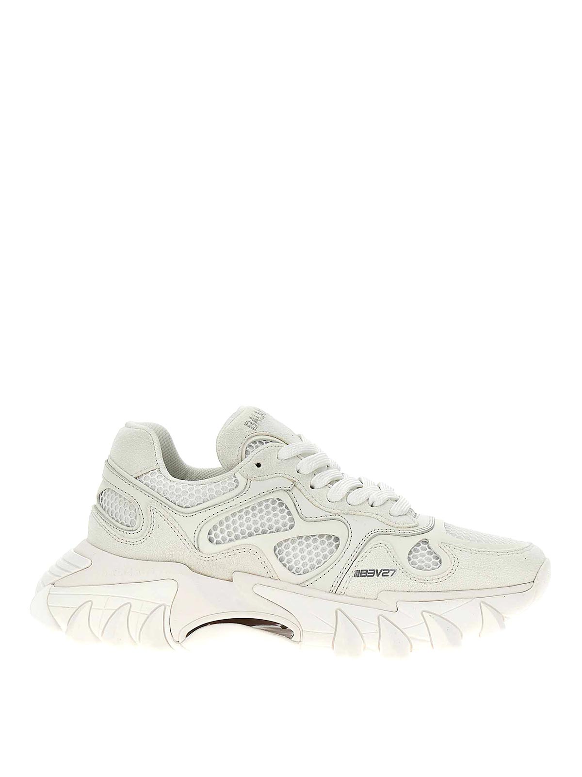 Shop Balmain B-east Sneakers In White