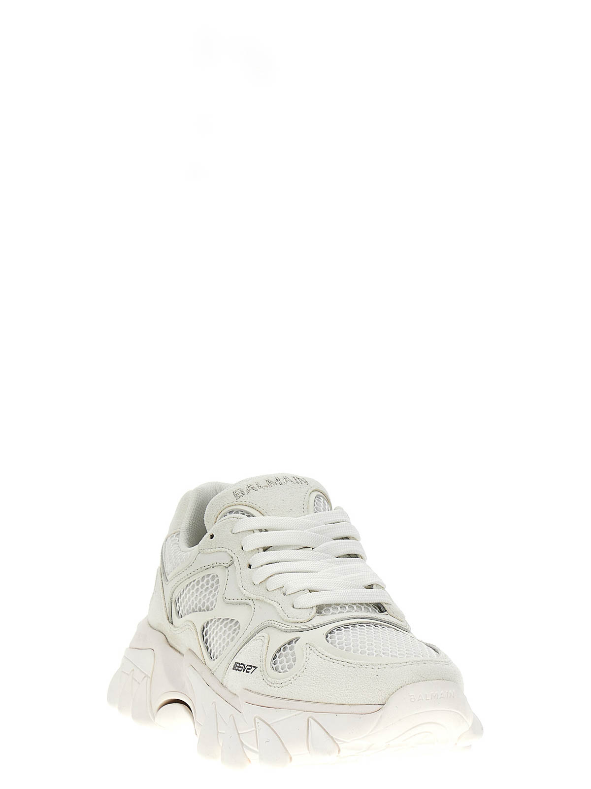 Shop Balmain B-east Sneakers In White