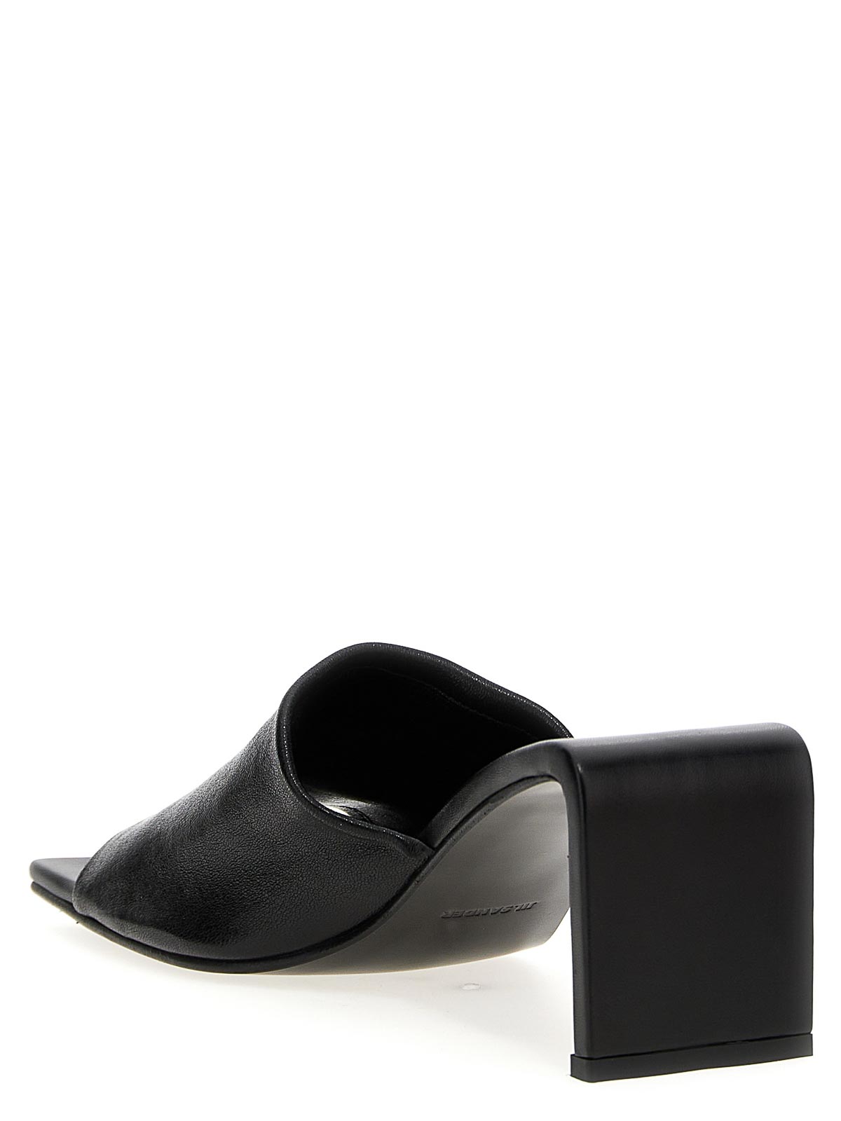 Shop Jil Sander Sculpture Heel Sandals In Black