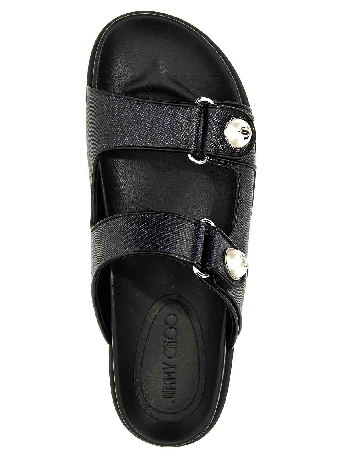 Shop Jimmy Choo Fayence Sandals In Black