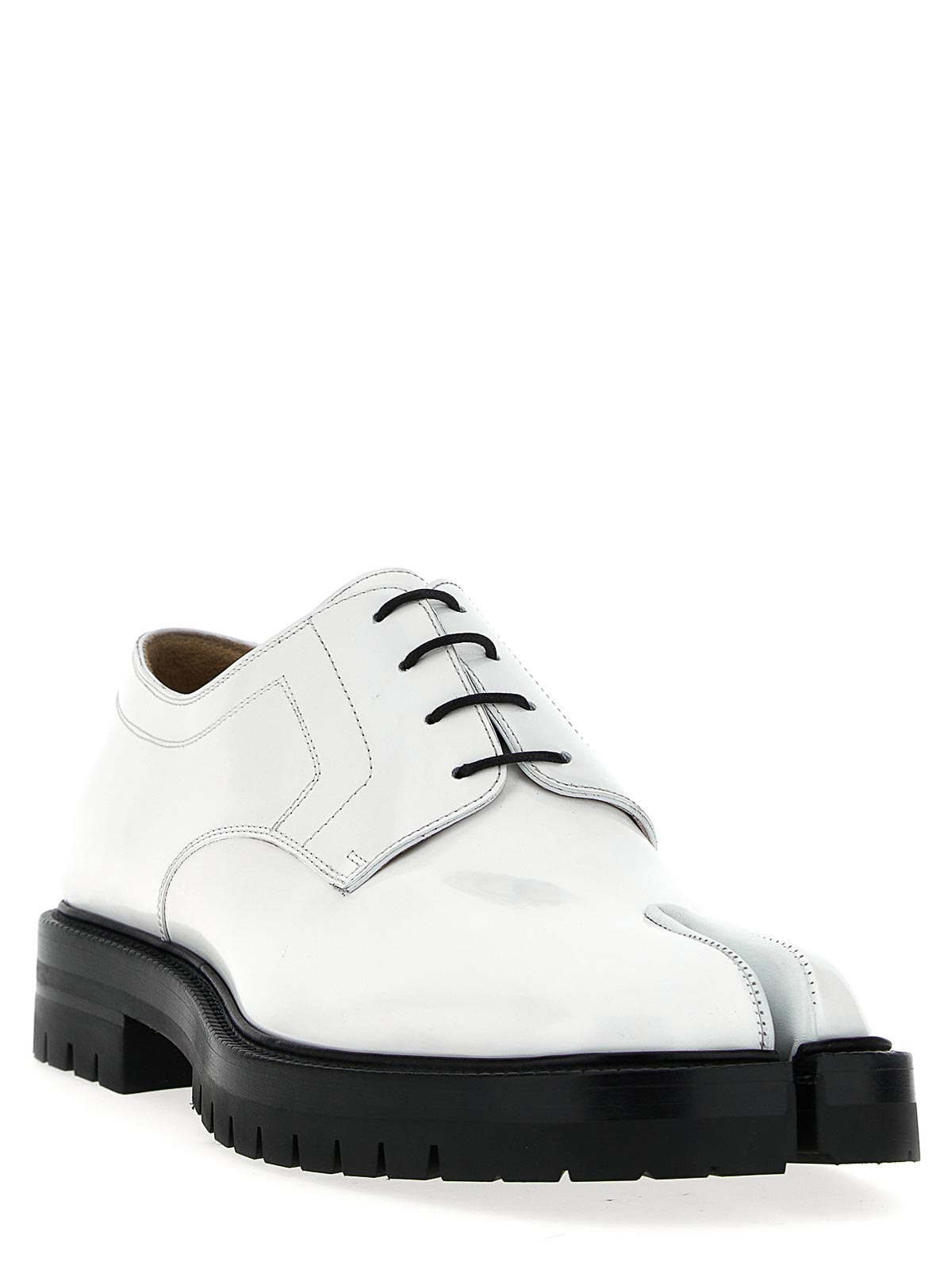 Shop Maison Margiela Taby Country Lace Up Shoes In White