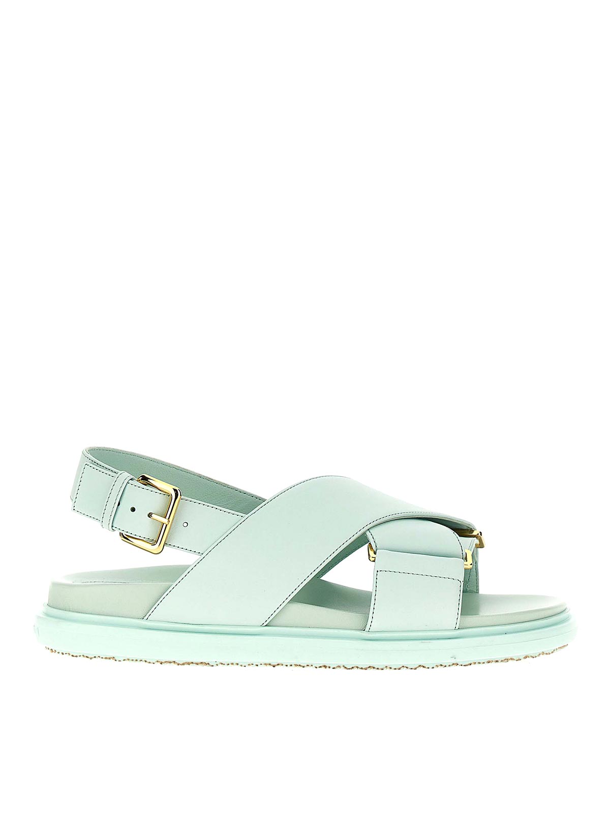 Shop Marni Fussbet Sandals In Light Blue