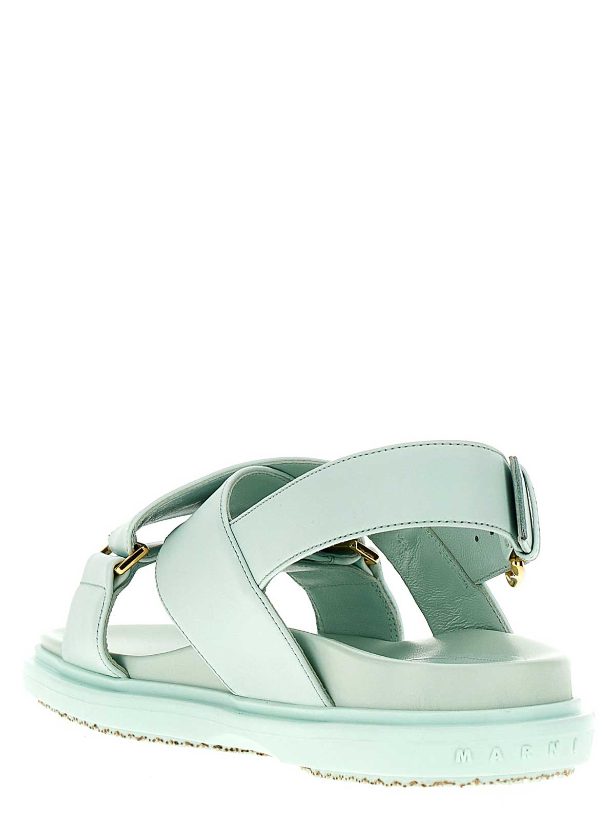 Shop Marni Fussbet Sandals In Light Blue