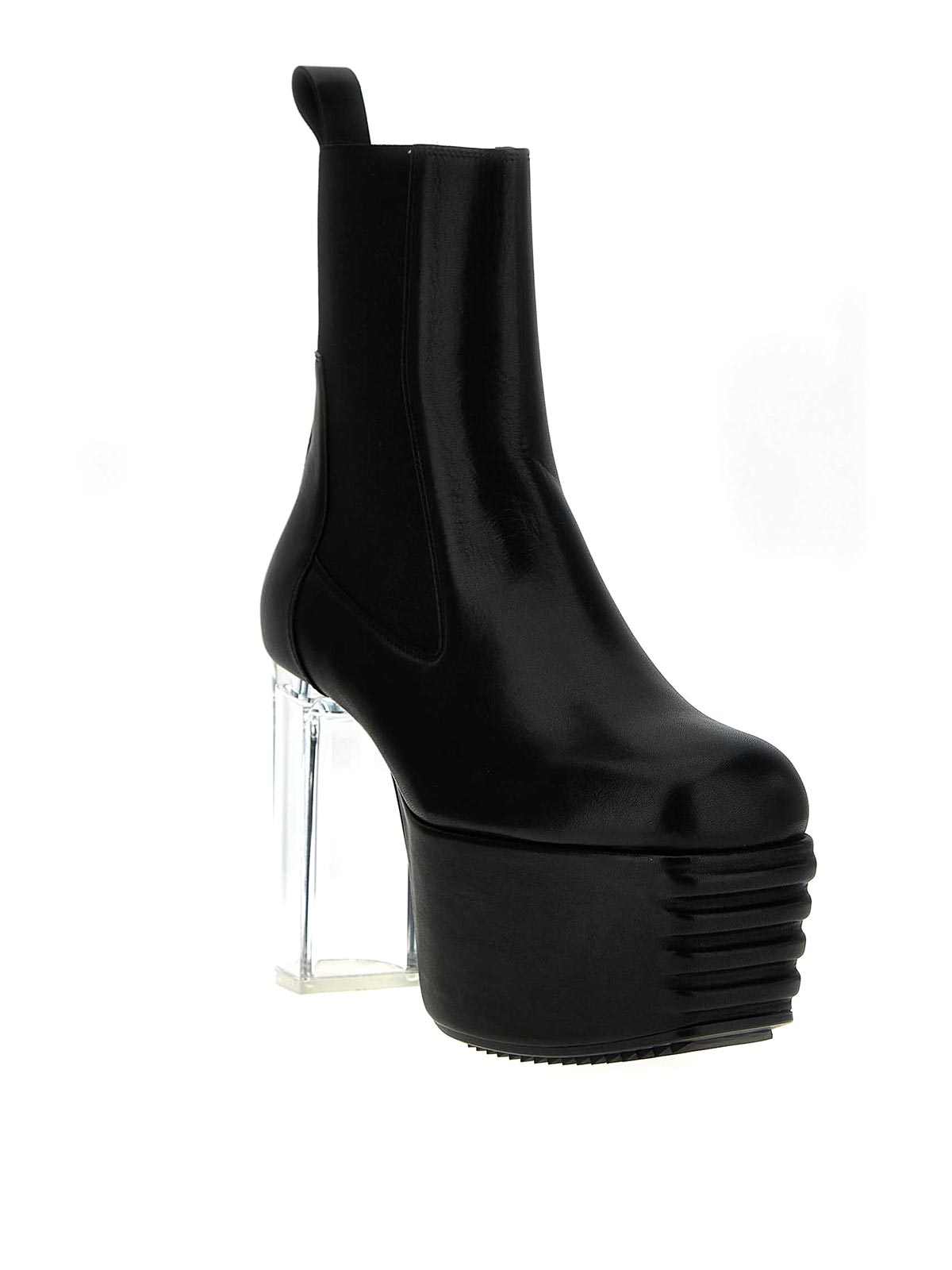 Shop Rick Owens Minimal Grill Platforms Ankle Boots In Black