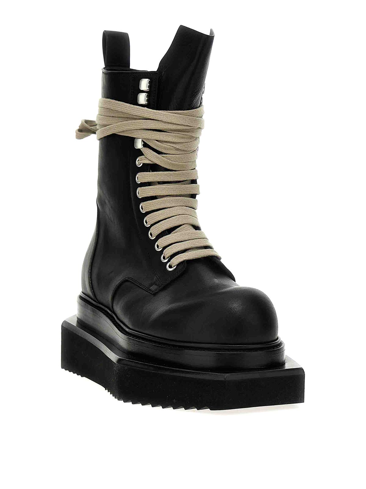 Shop Rick Owens Laceup Turbo Cyclops Boots In Black