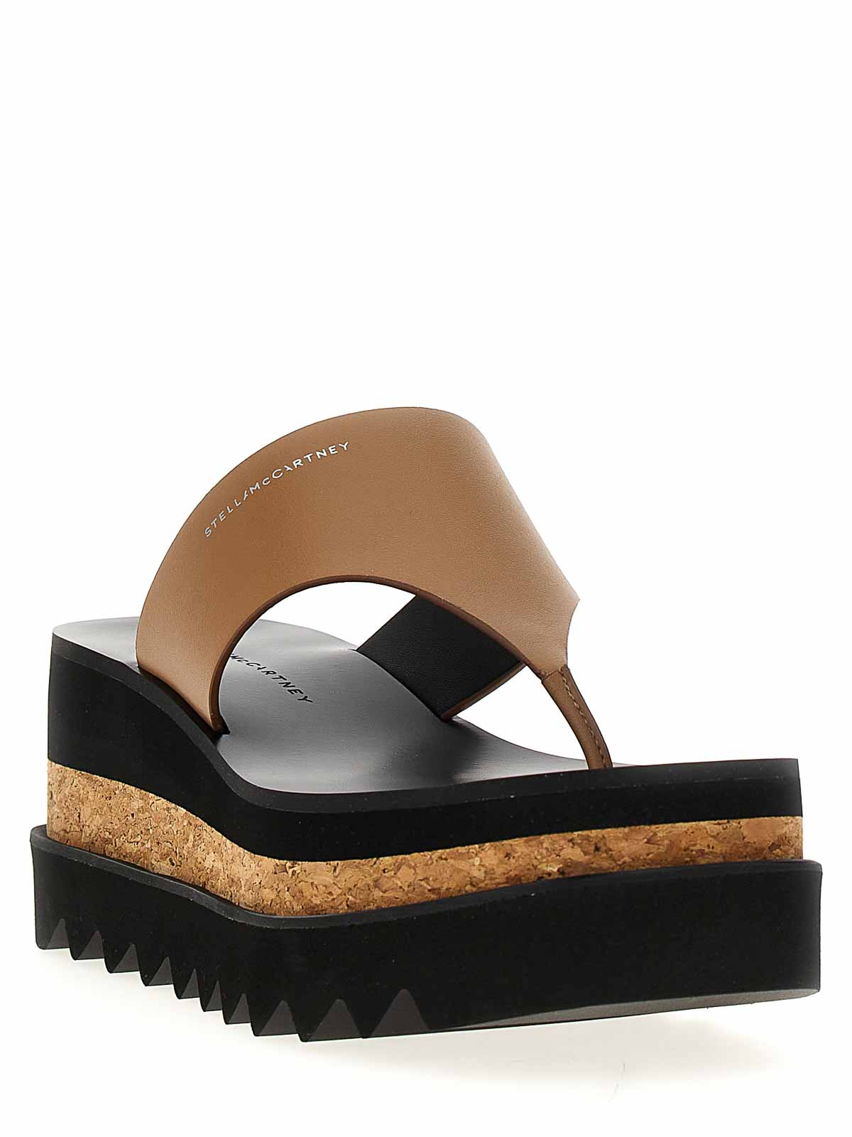 Shop Stella Mccartney Sneak-elyse Sandals In Brown