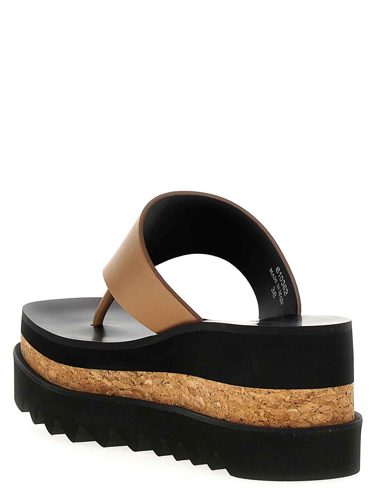 Shop Stella Mccartney Sneak-elyse Sandals In Brown