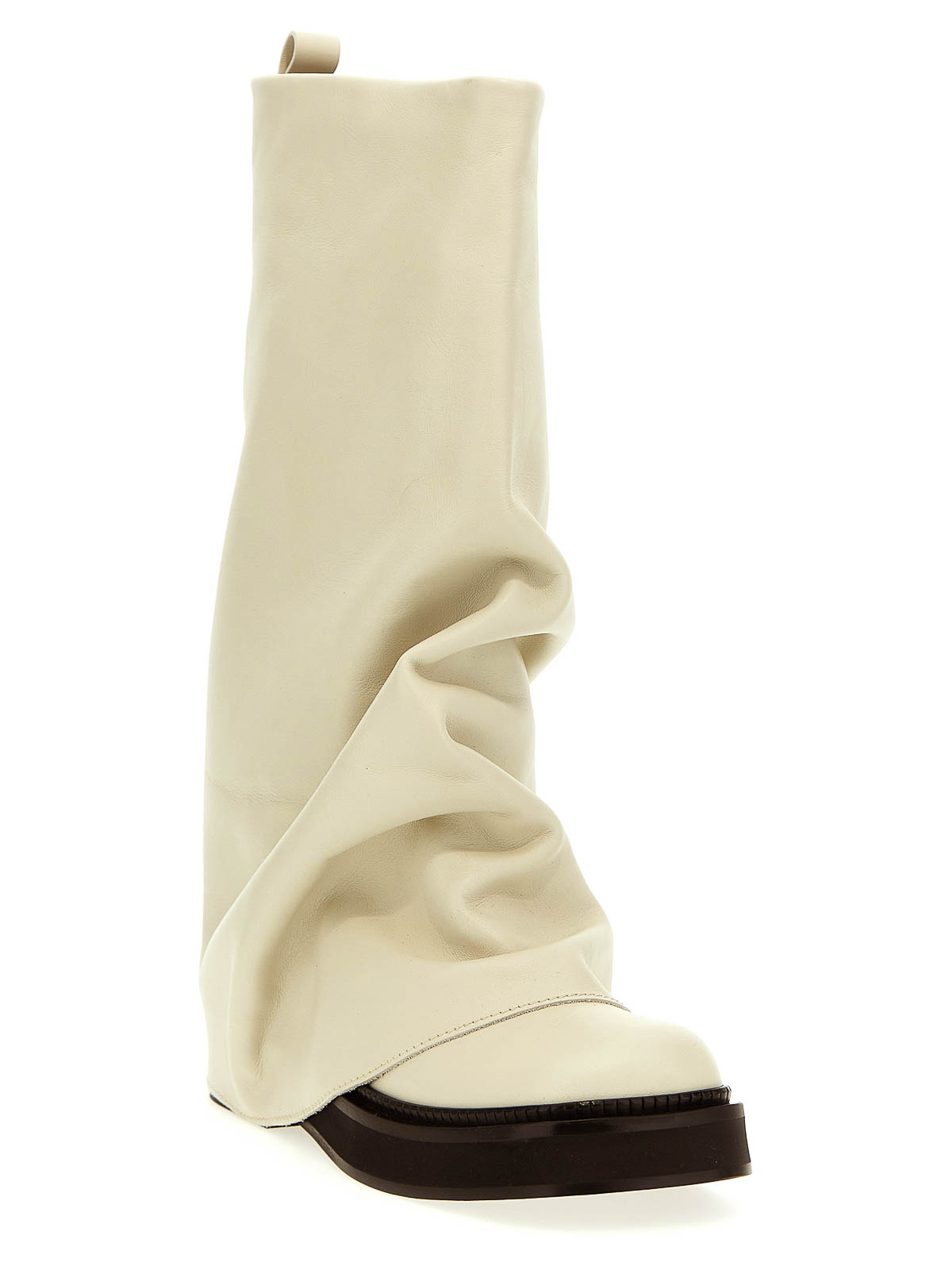 Shop Attico Robin Boots Micro Monobloc In White