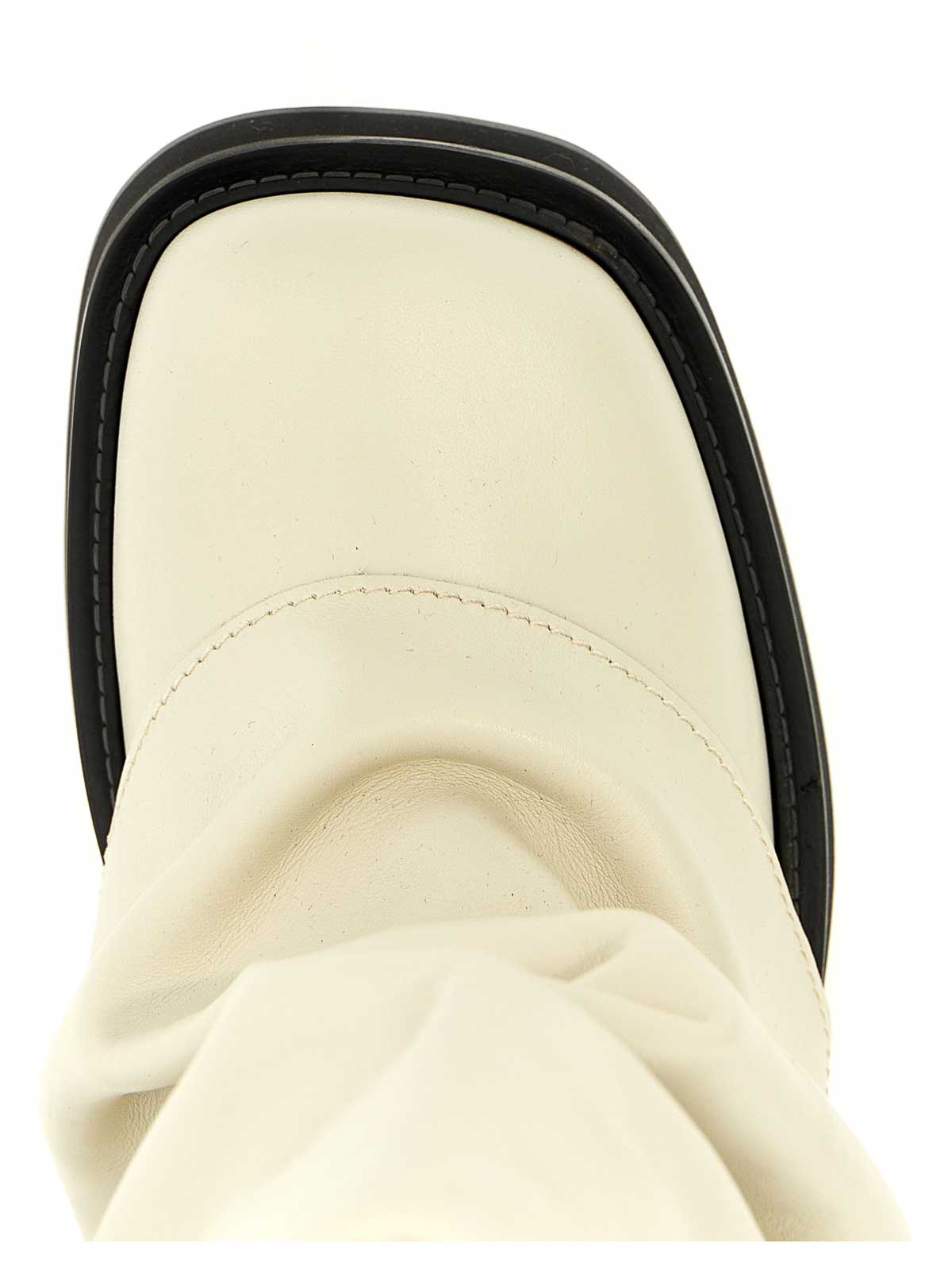 Shop Attico Robin Boots Micro Monobloc In White