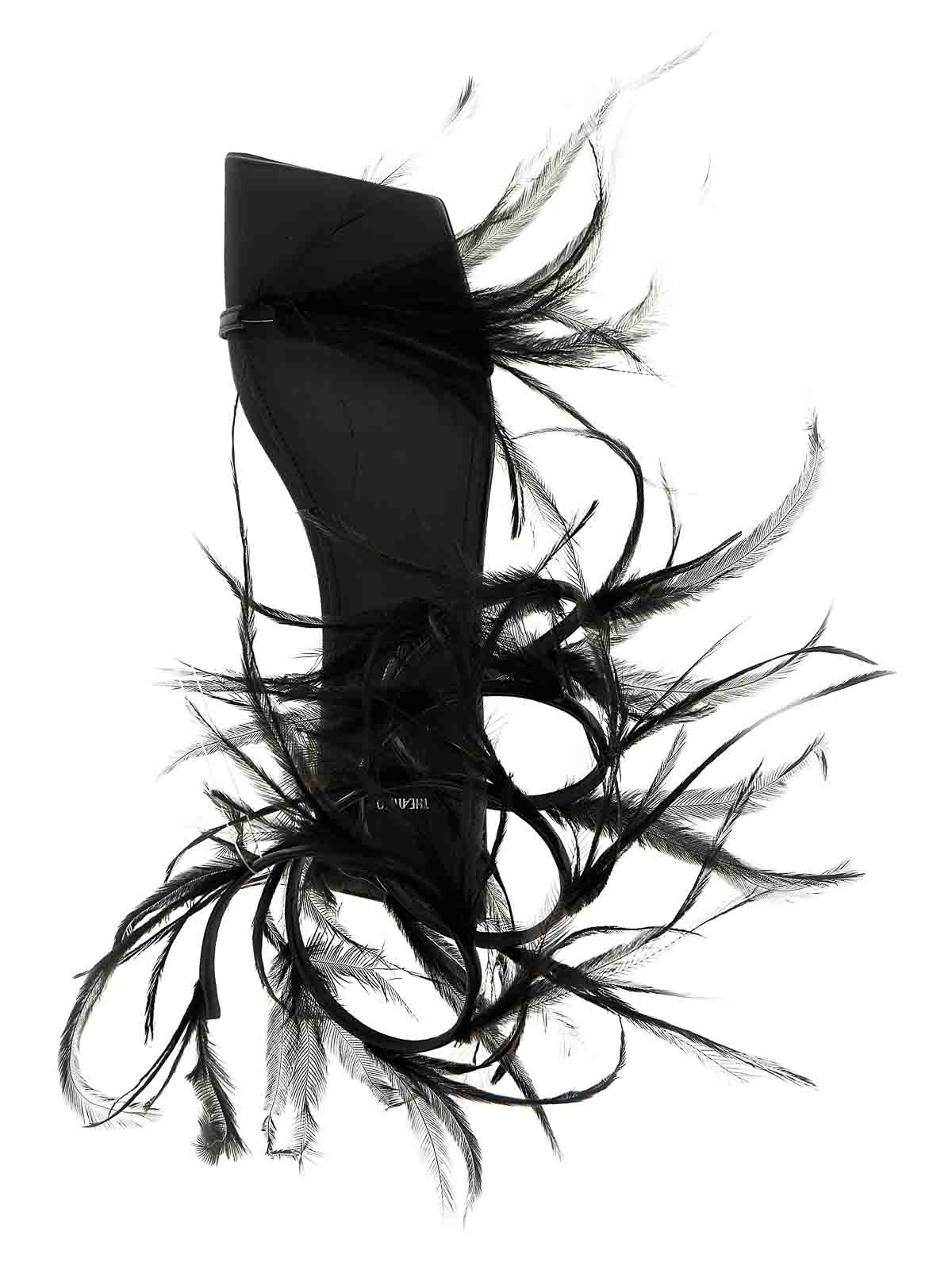 Shop Attico Judy Sandals In Black