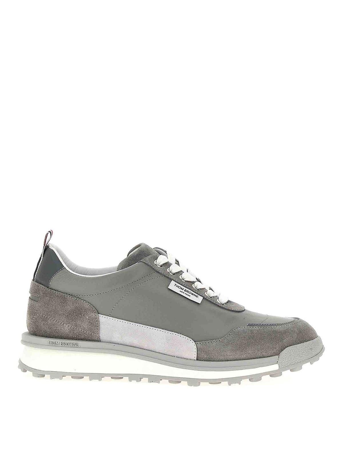 Shop Thom Browne Alumni Sneakers In Grey