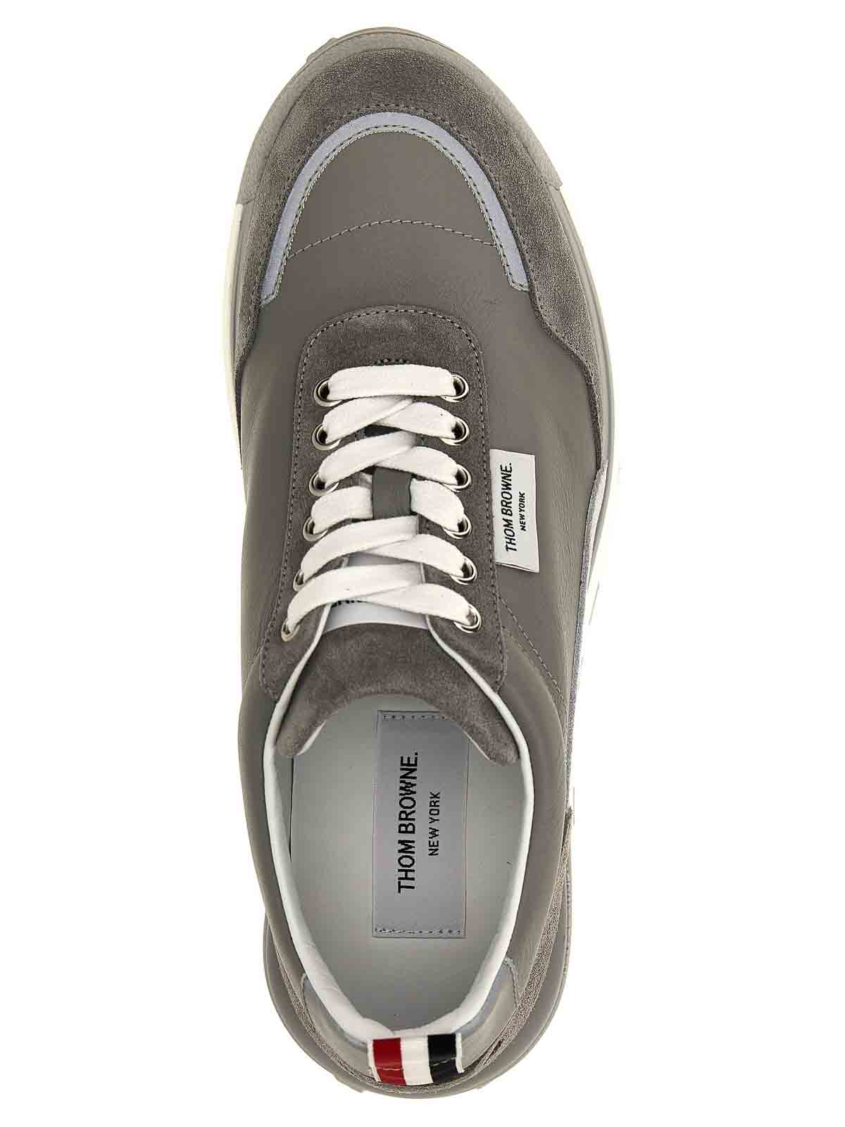 Shop Thom Browne Alumni Sneakers In Grey
