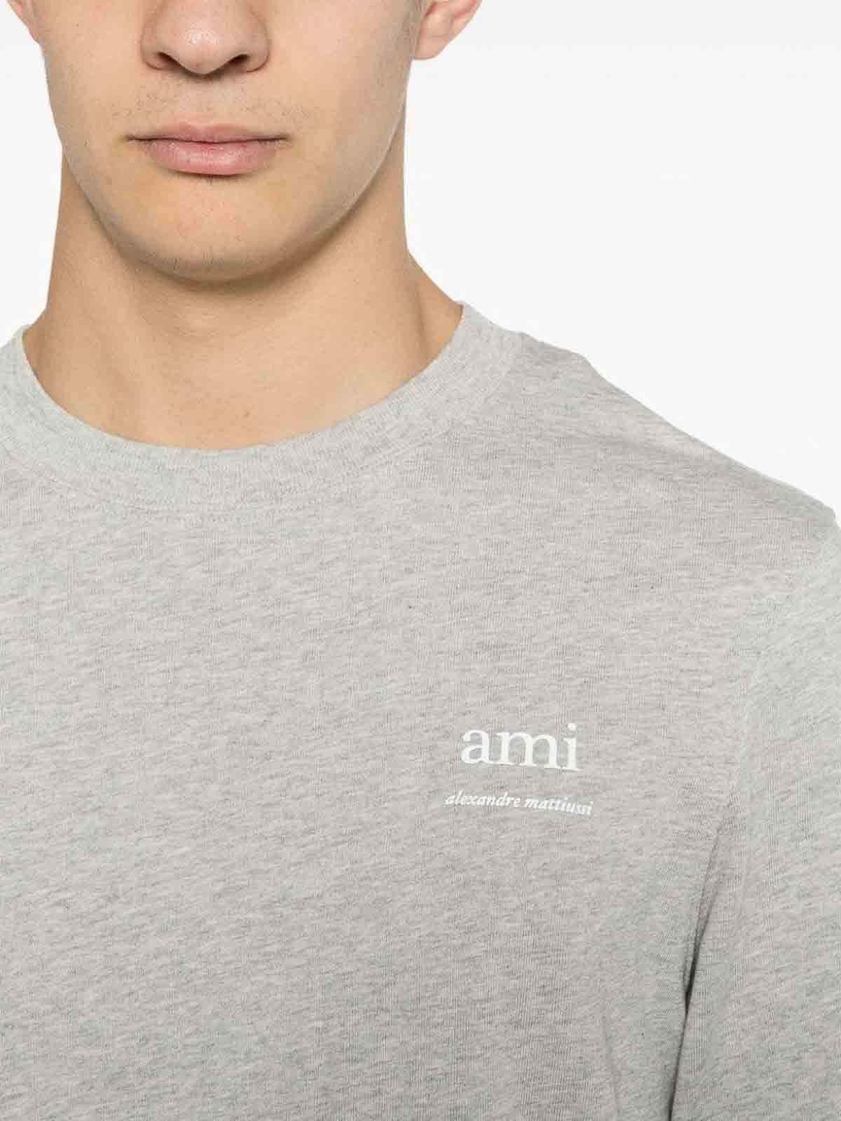 Shop Ami Alexandre Mattiussi Camiseta - Gris In Grey