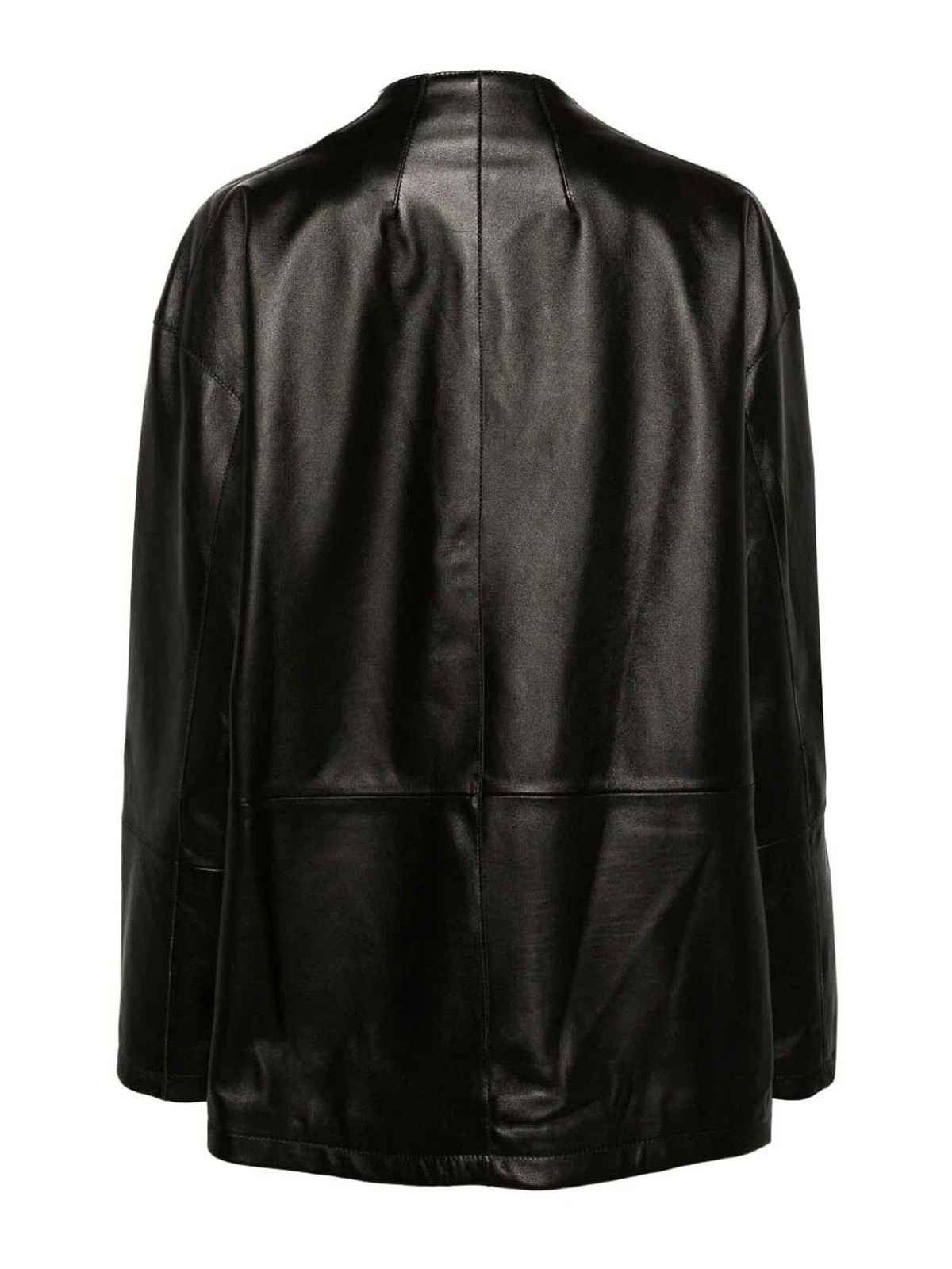Shop Armarium Leather Jacket In Black