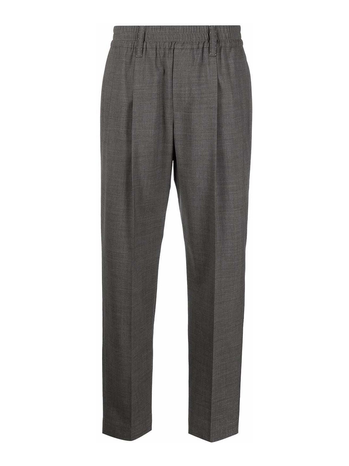 Shop Brunello Cucinelli Straitgh Leg Trousers In Grey
