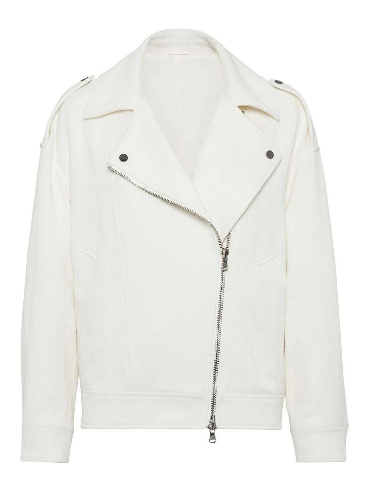 Shop Brunello Cucinelli Monili Bicker Jacket In White