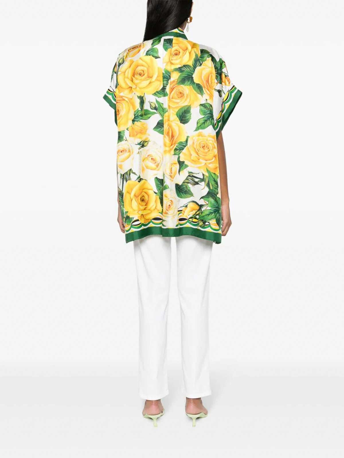 Shop Dolce & Gabbana Oversize Shirt In Yellow