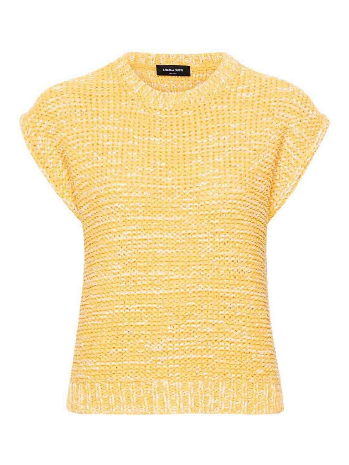 Shop Fabiana Filippi Short Sleeve Sweater In Orange