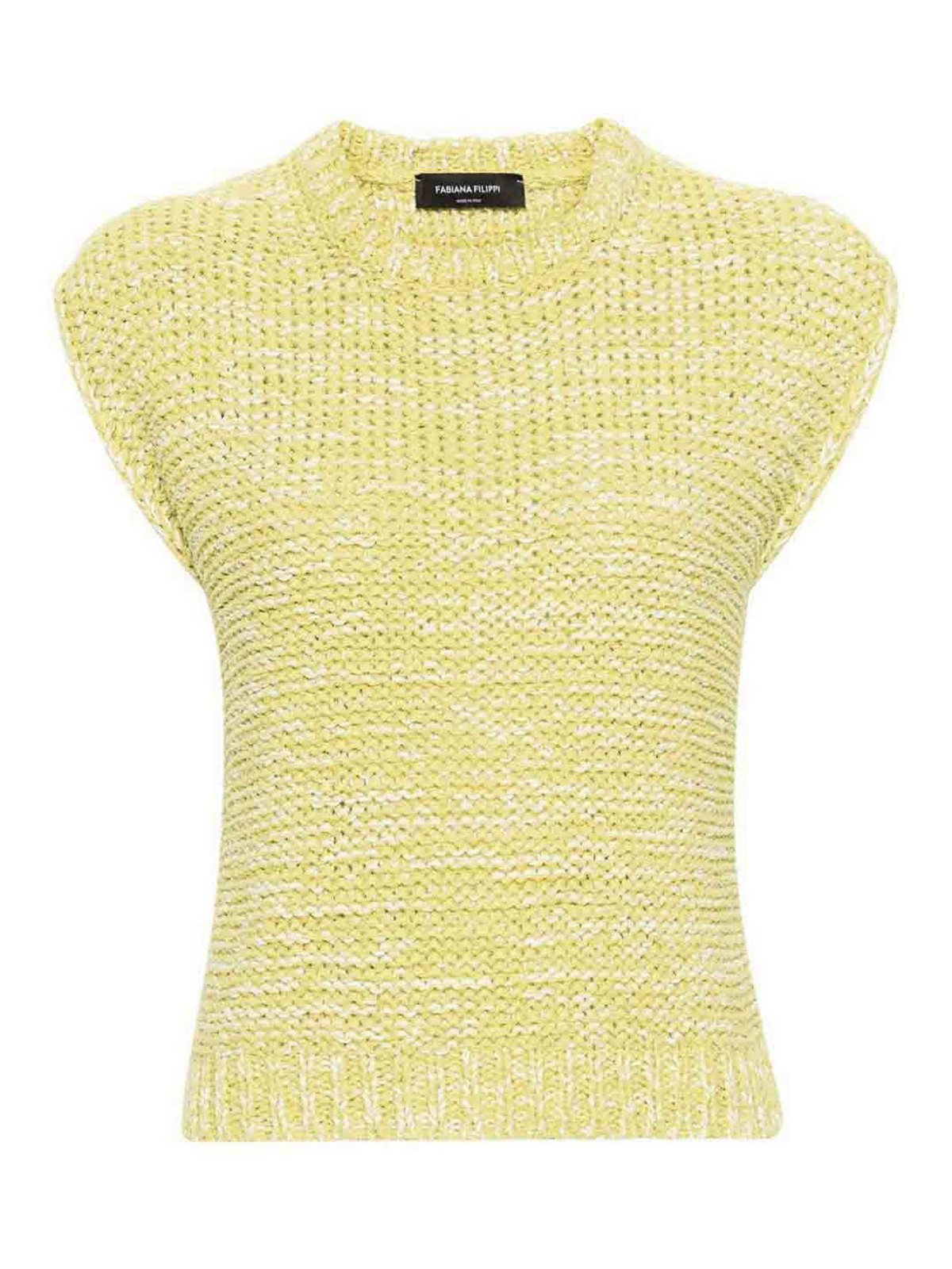 Shop Fabiana Filippi Short Sleeve Sweater In Green