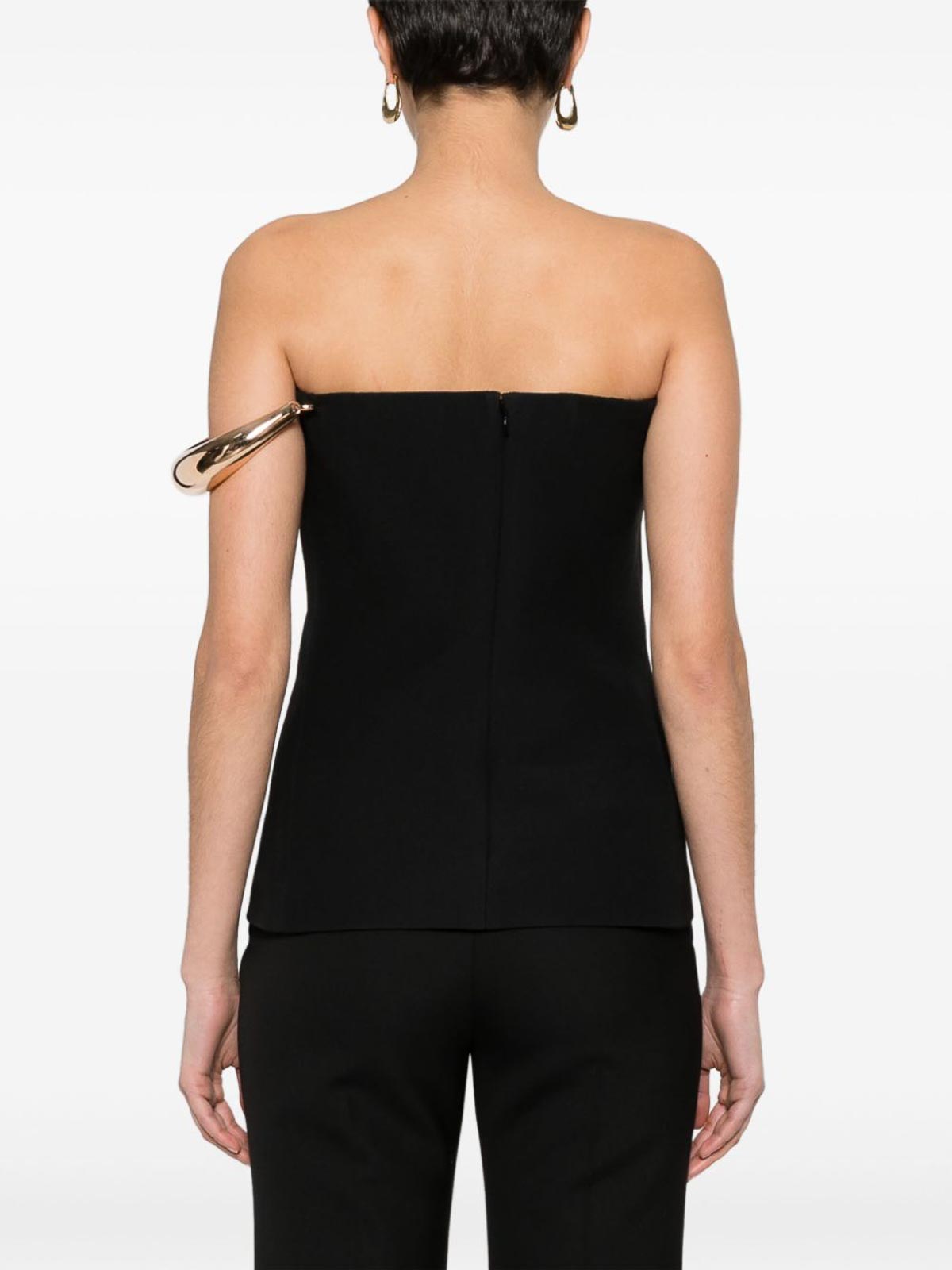 Shop Gabriela Hearst Laurel Top In Silk Wool Cady In Black