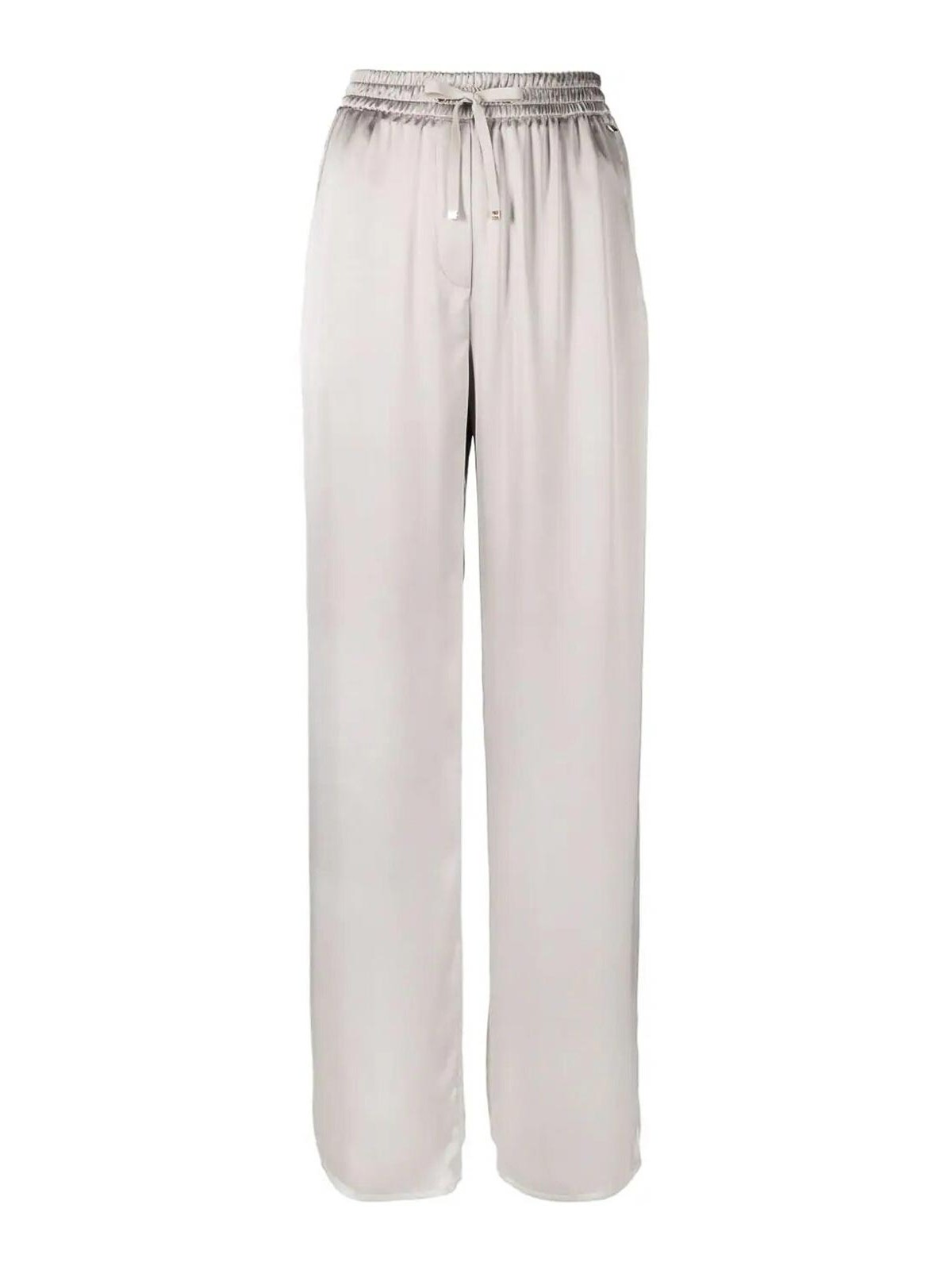 Shop Herno Trousers In Casual Satin In Grey
