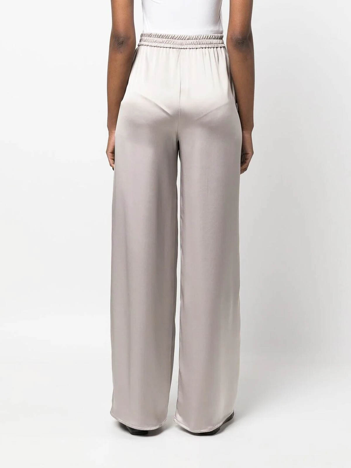 Shop Herno Trousers In Casual Satin In Grey