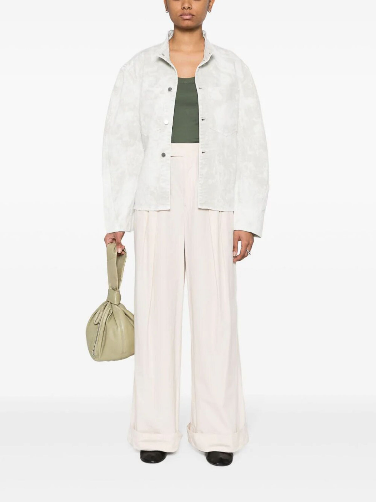Shop Lemaire Curved Jacket In White