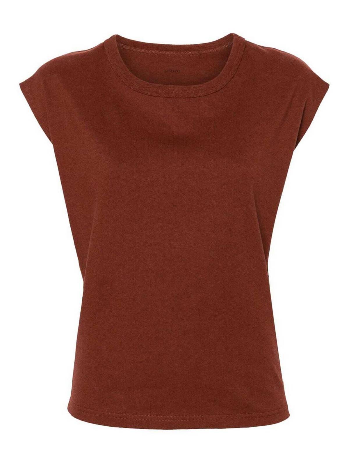 Lemaire Cap Sleeve T-shirt In Brown