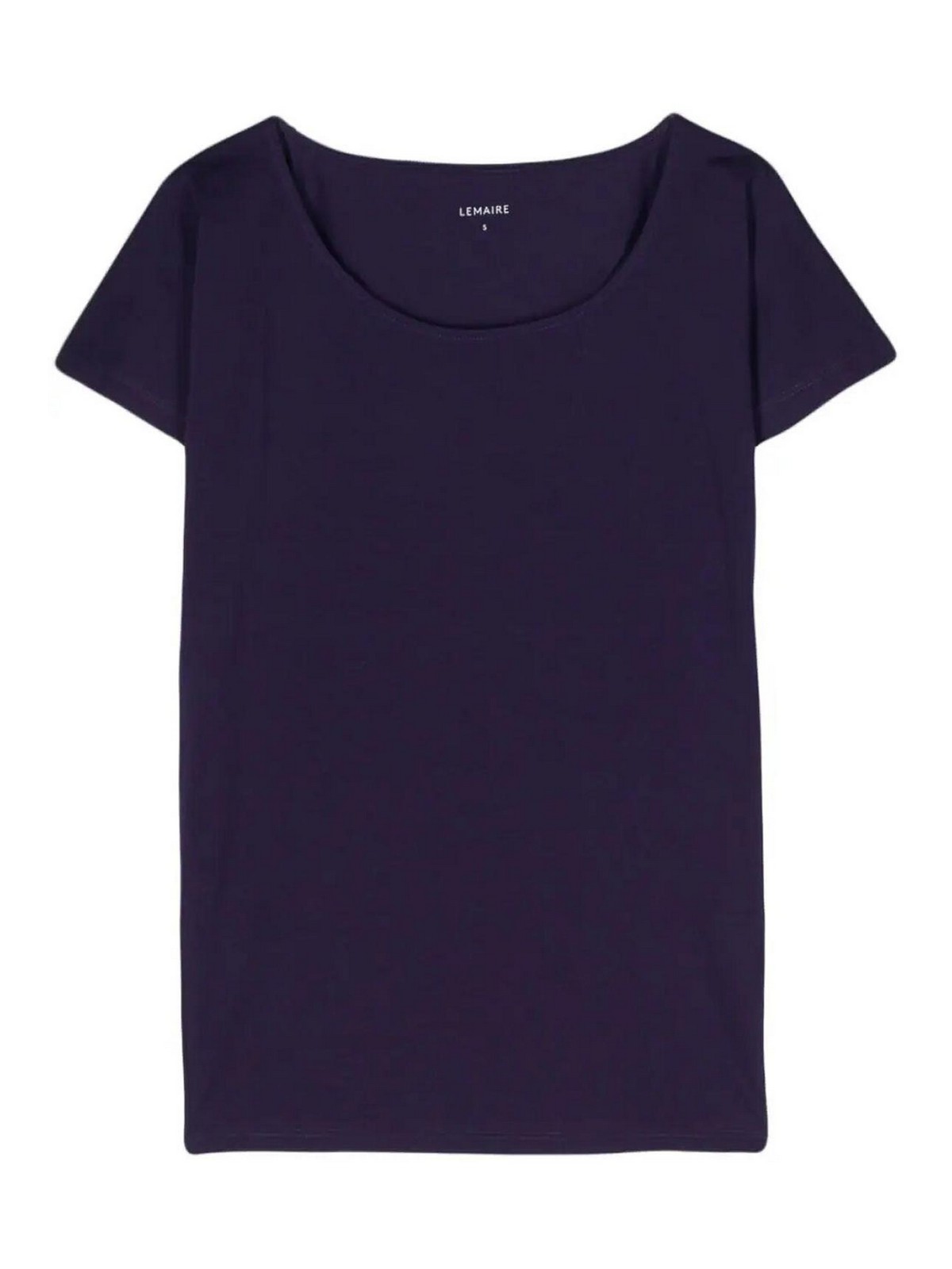 Lemaire Boat-neck T-shirt In Purple