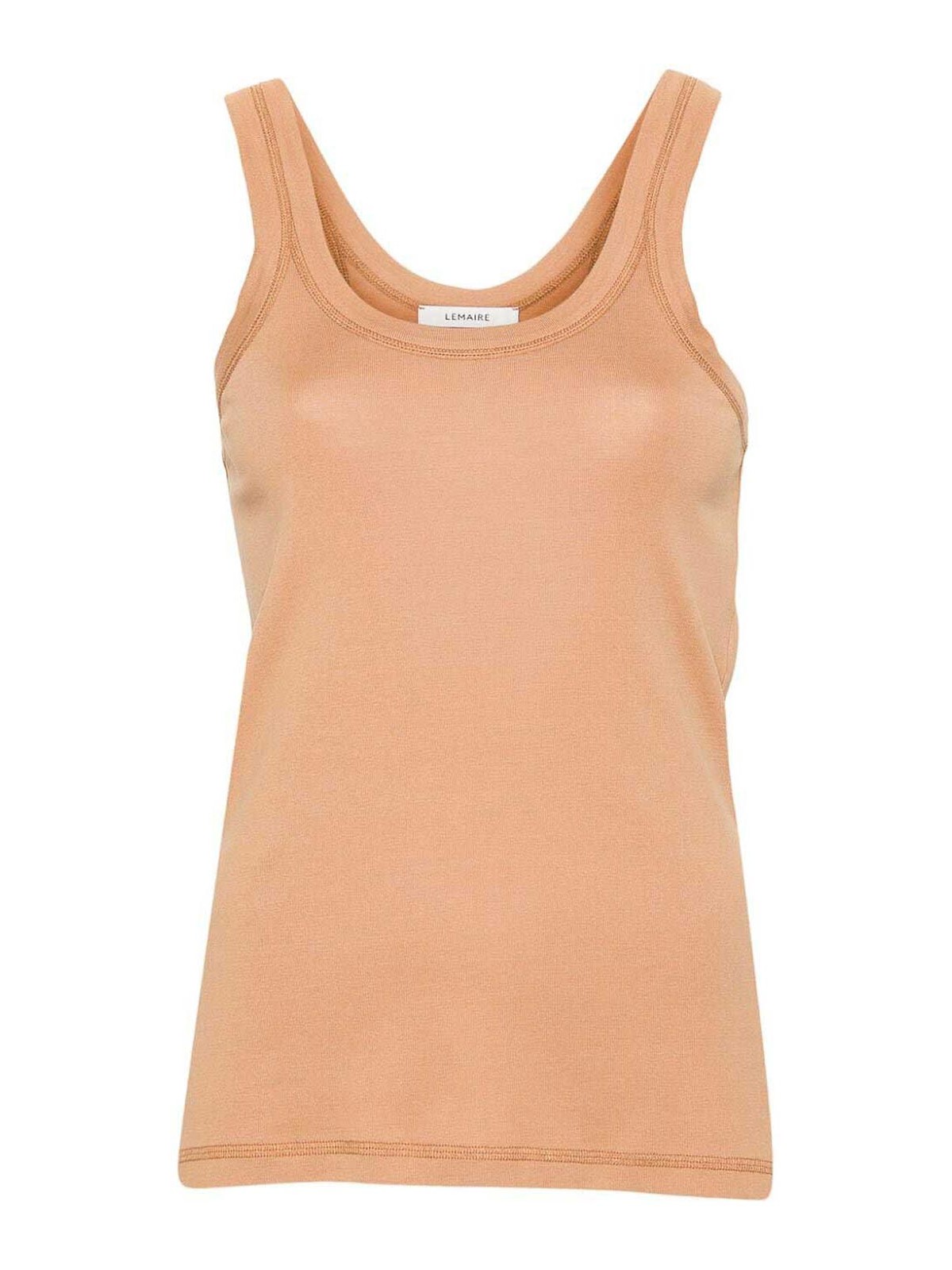 Shop Lemaire Rib Tank Top In Brown