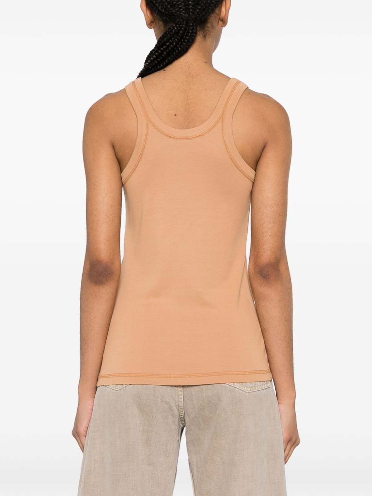 Shop Lemaire Rib Tank Top In Brown