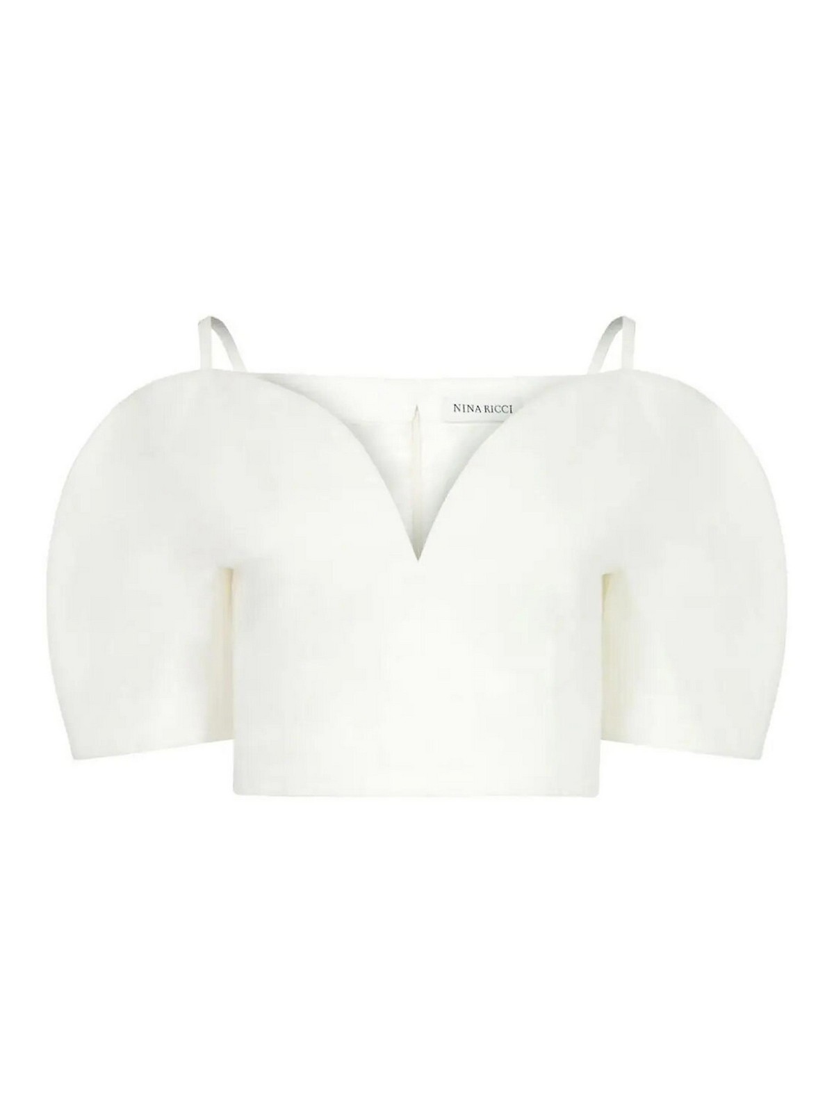 Shop Nina Ricci Heart Neckline Top In White