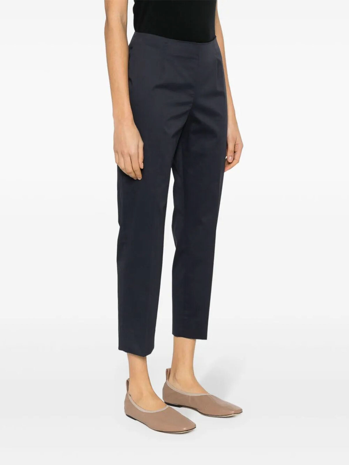 Shop Peserico Straight Leg Trousers In Blue