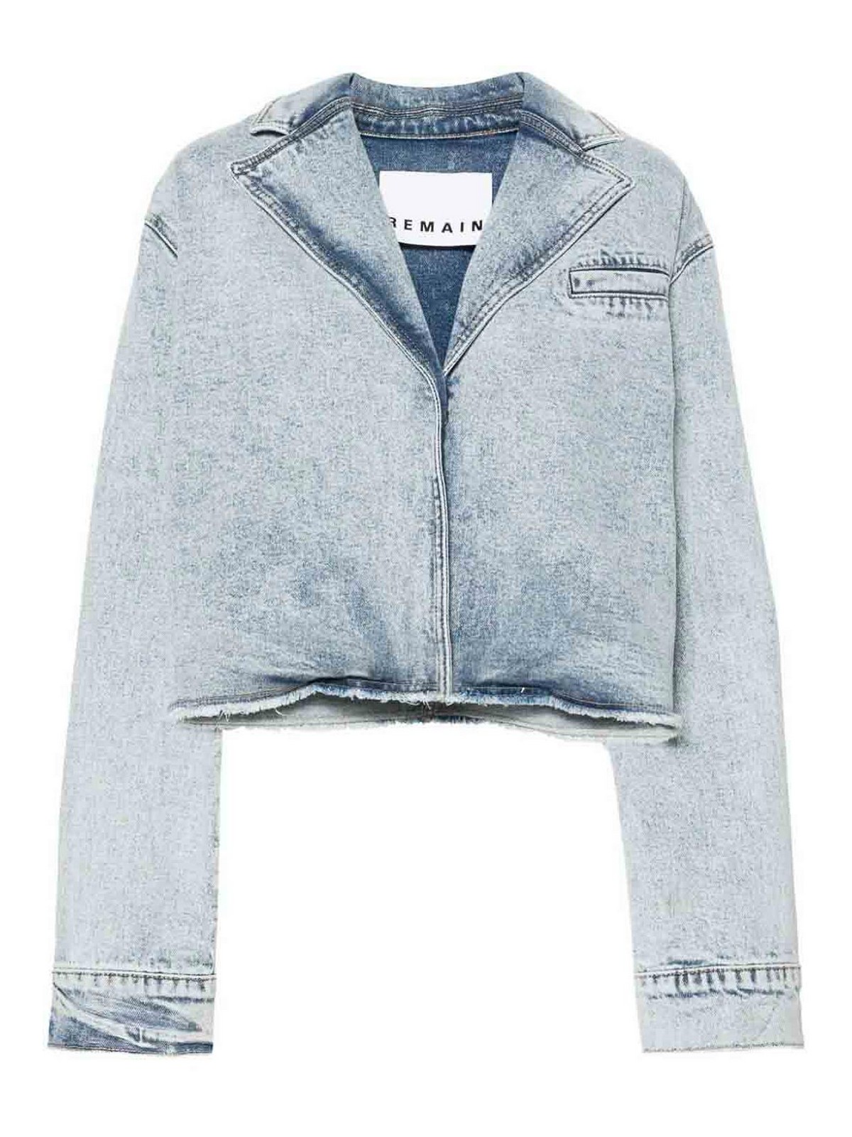 Shop Remain Birger Christensen Cropped Denim Jacket