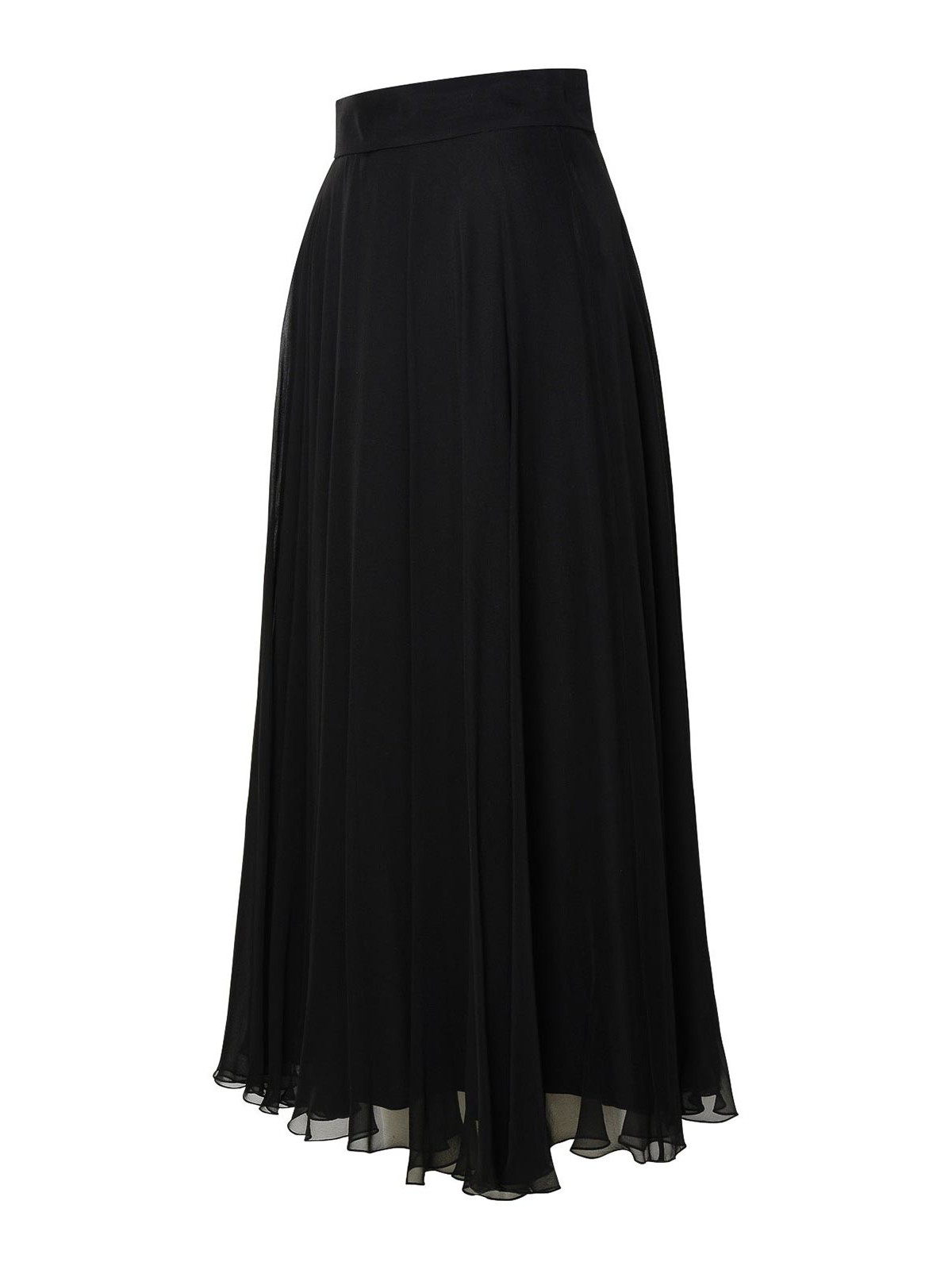 Shop Dolce & Gabbana Black Silk Skirt
