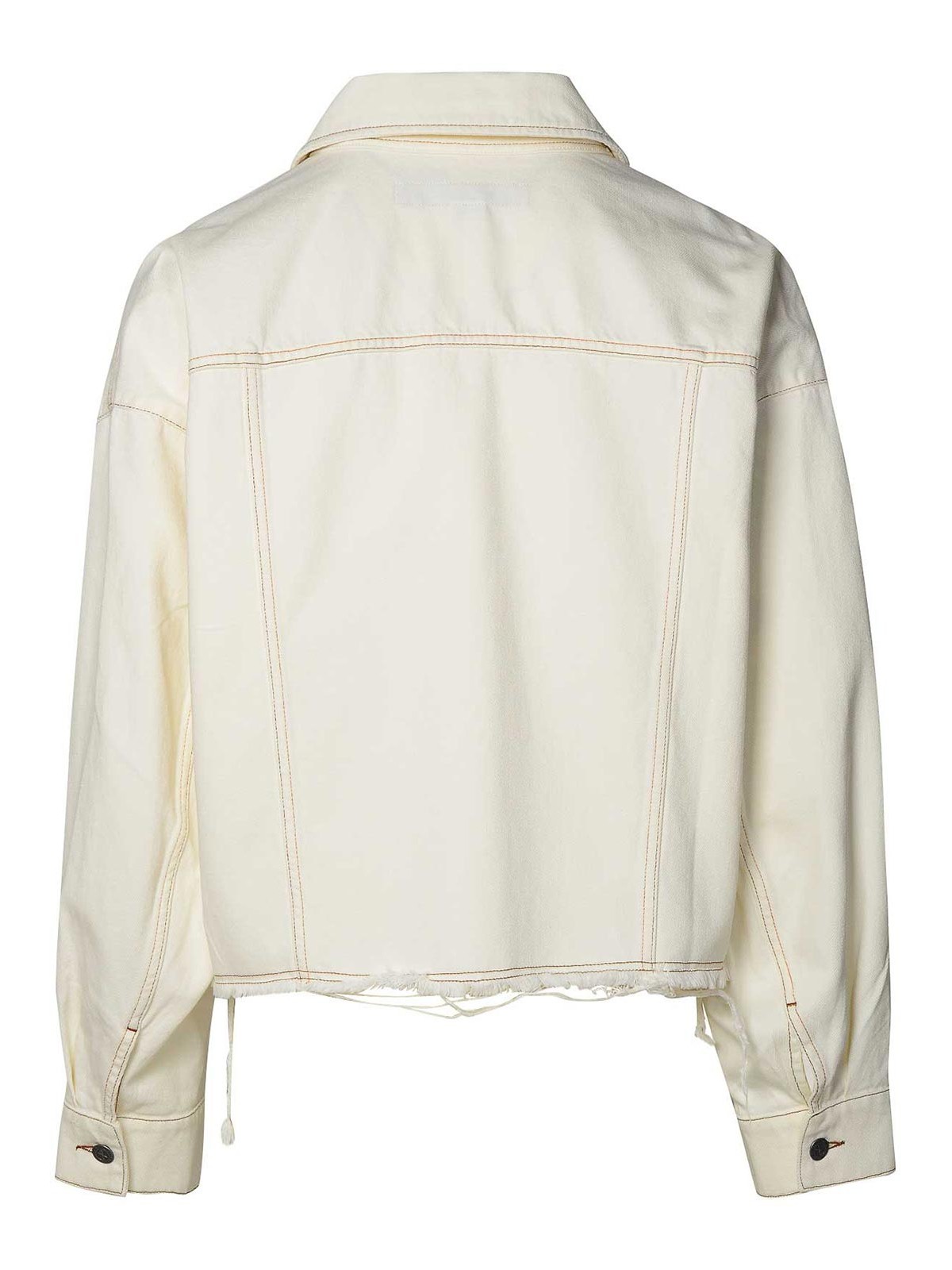 Shop Apc Ivory Cotton Jacket In Cream