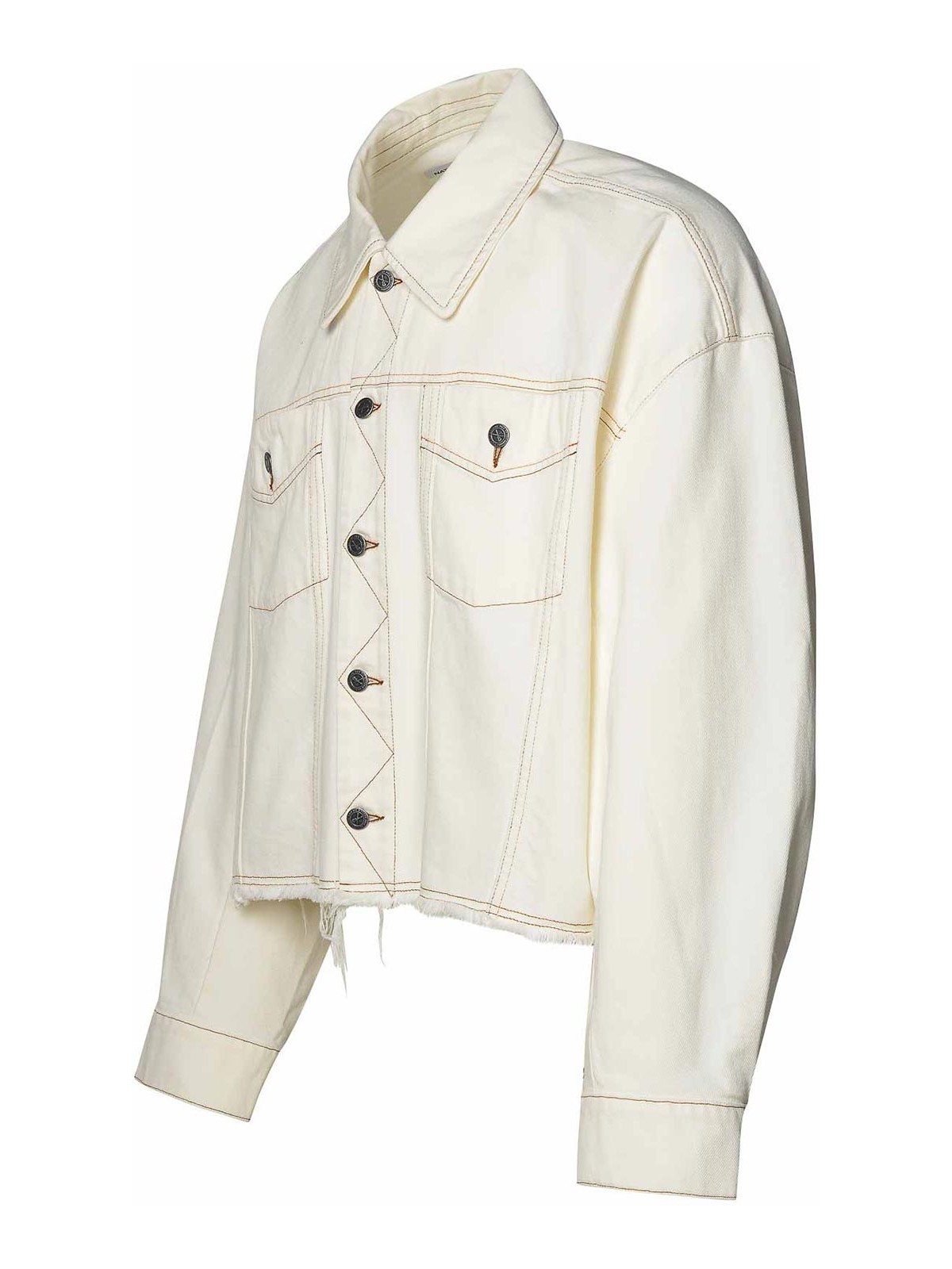 Shop Apc Ivory Cotton Jacket In Cream